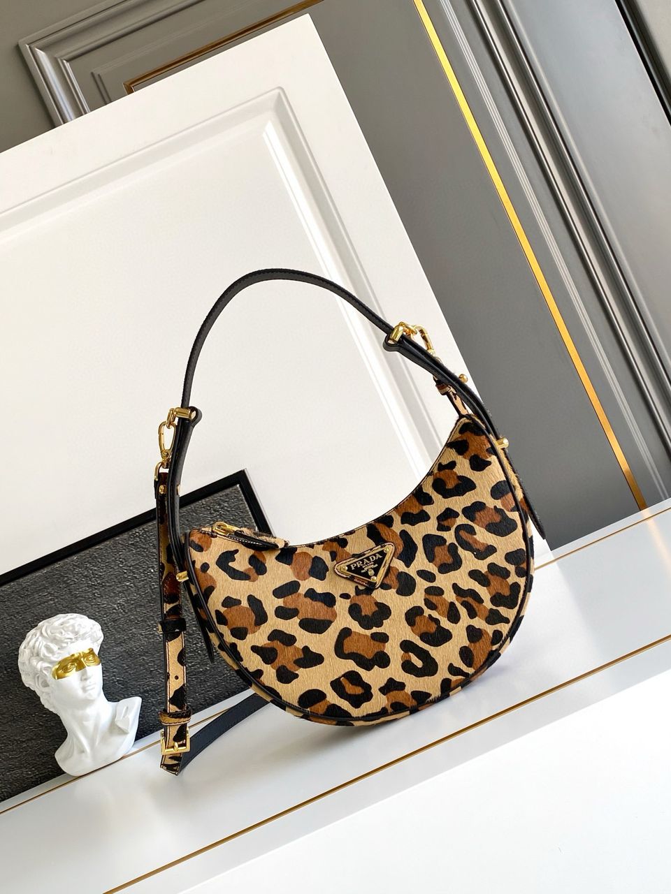 Prada Arque Small Bag leopard pattern