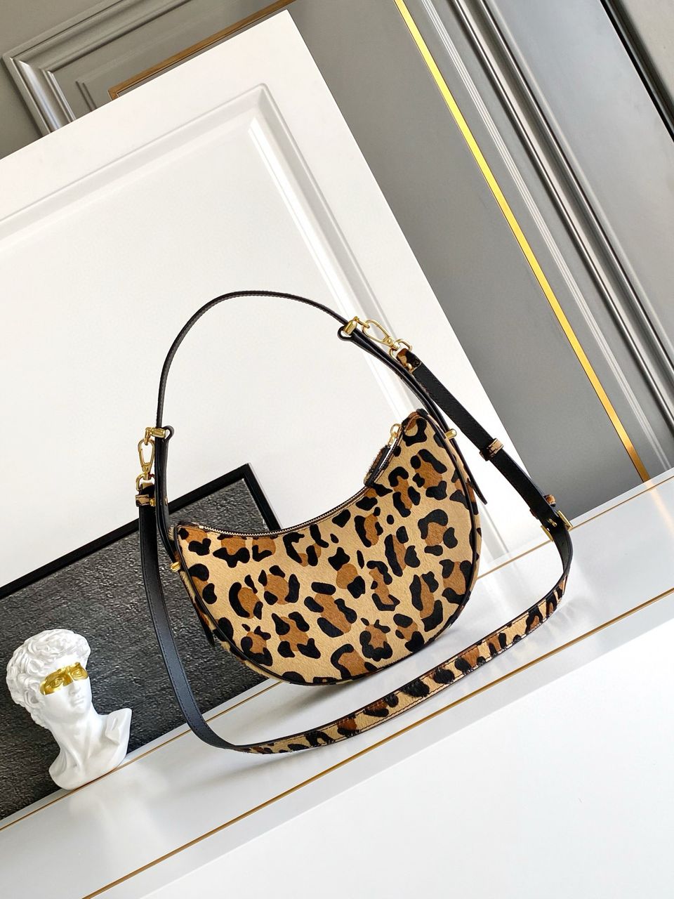 Prada Arque Small Bag leopard pattern