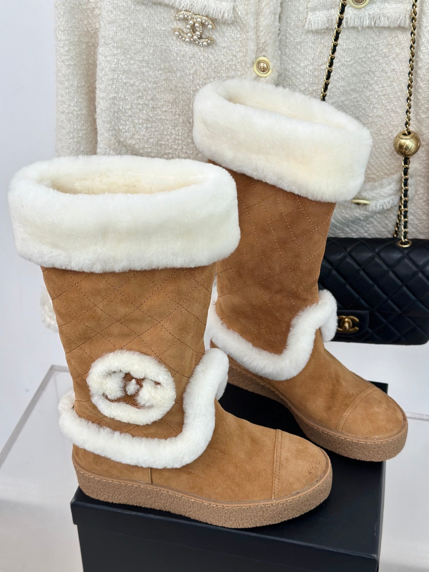 Chanel Suede Boots