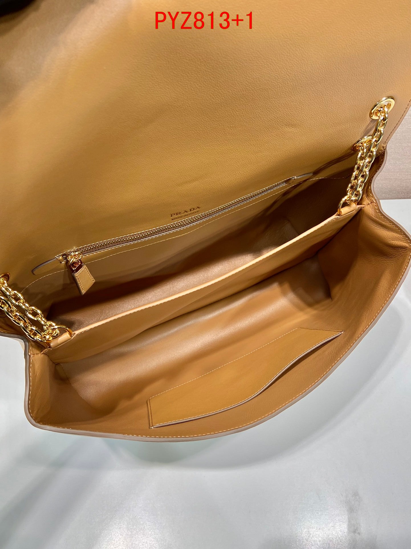 Prada Leather Shoulder Bag with Chain