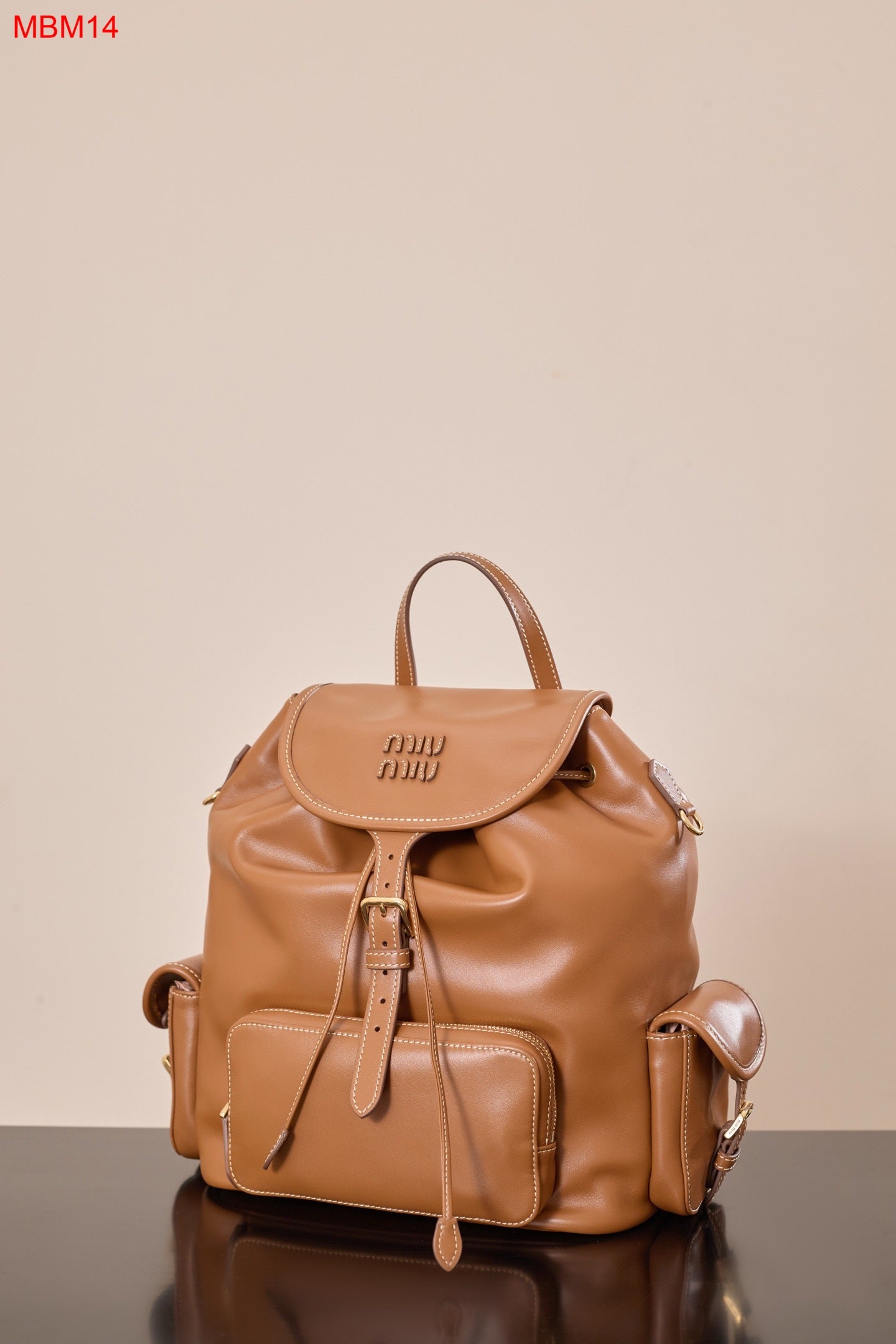 Miu Miu leather backpack