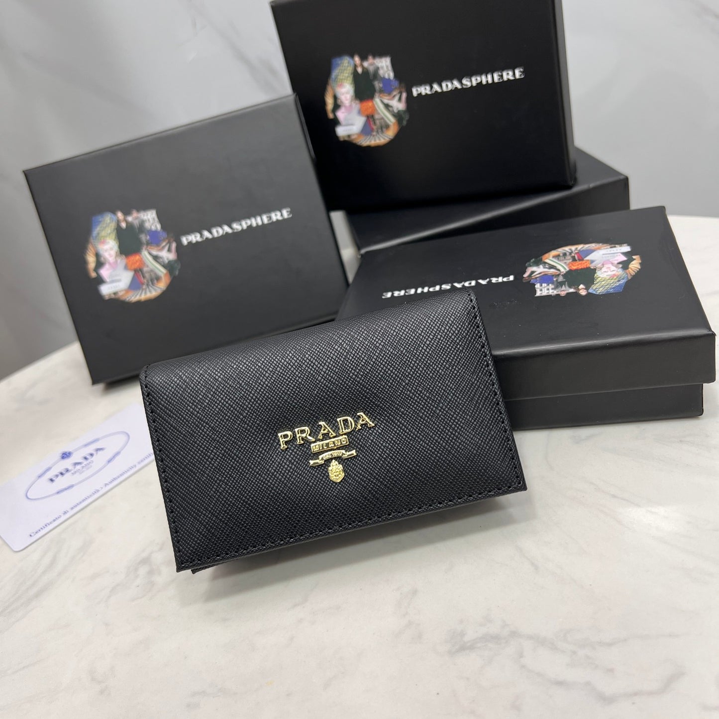 Prada Saffiano small wallet