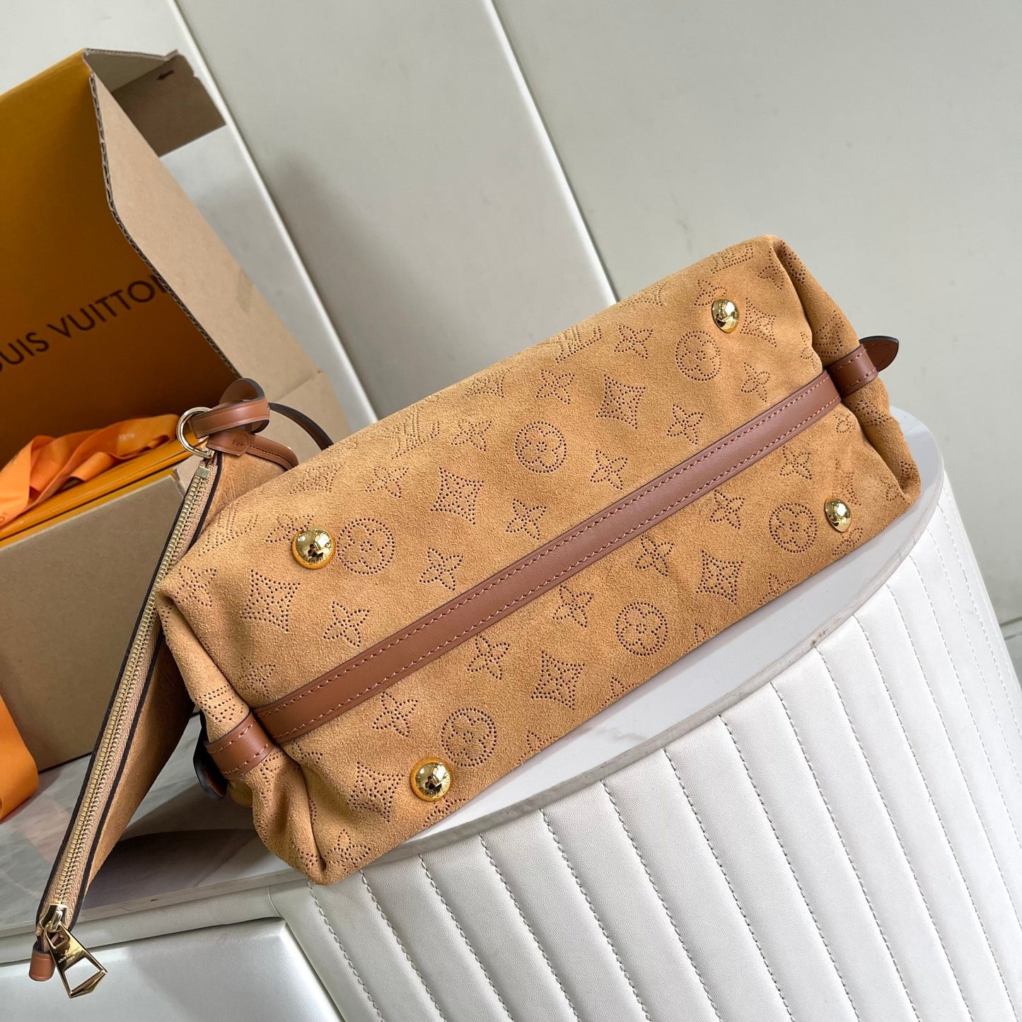 Louis Vuitton CarryAll PM Mahina Suede bag