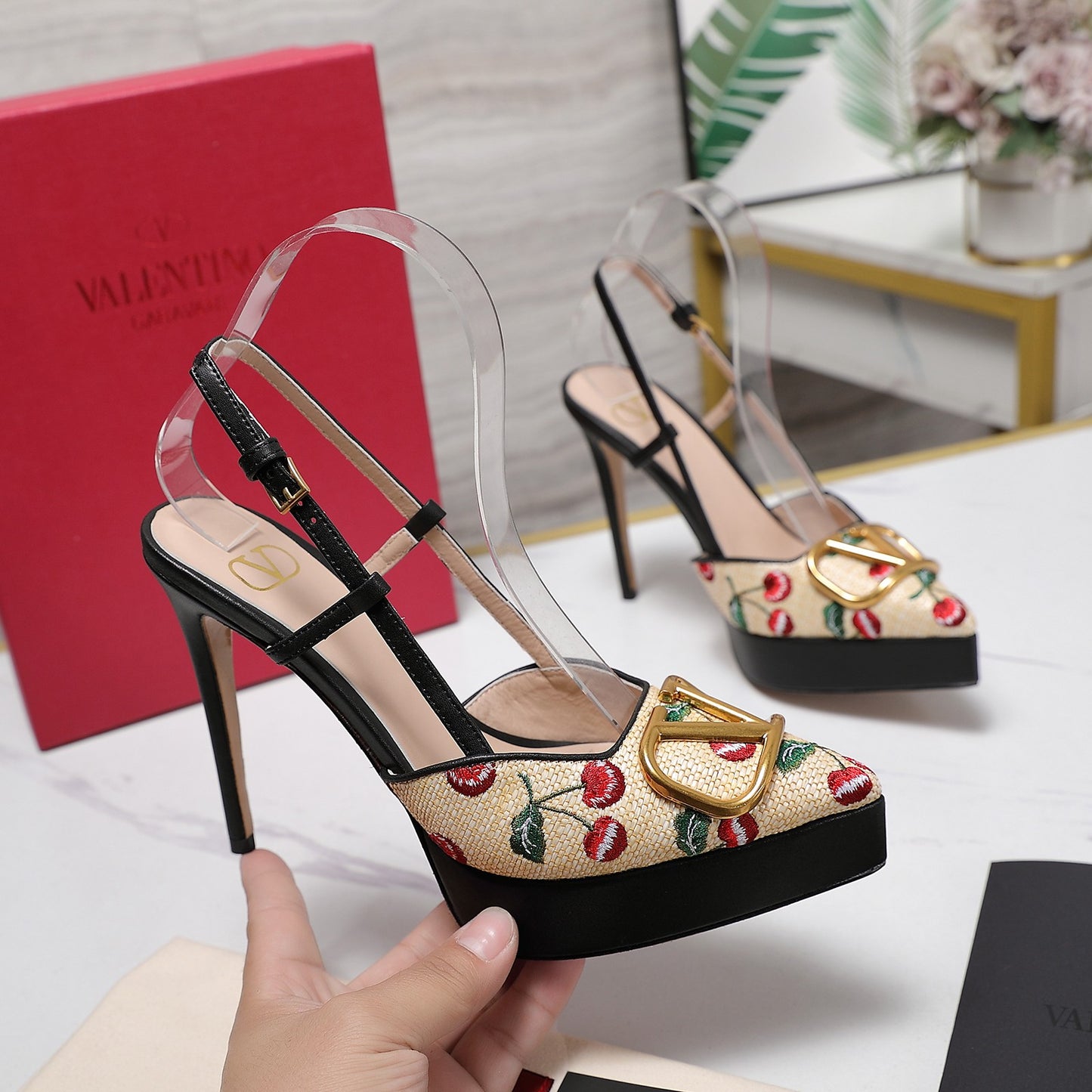 Valentino Platform Heel Sandal