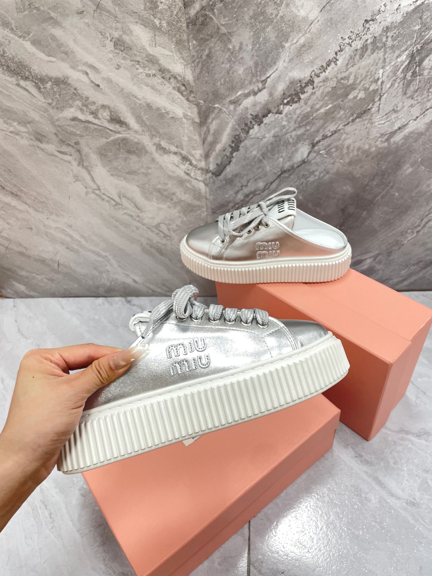 Miu Miu leather Mules