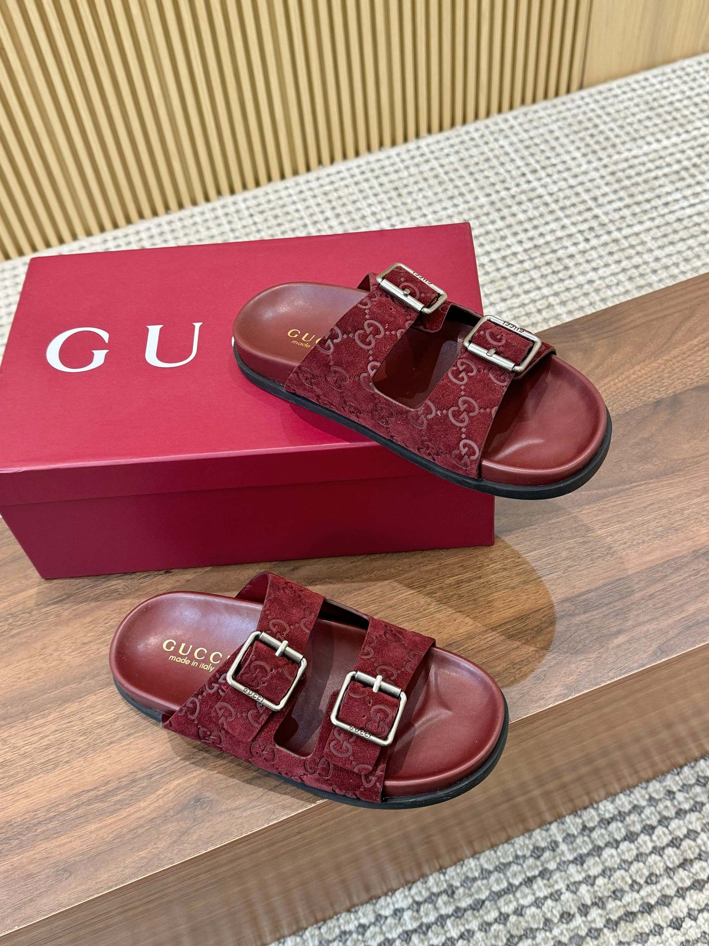 Gucci Suede Slides