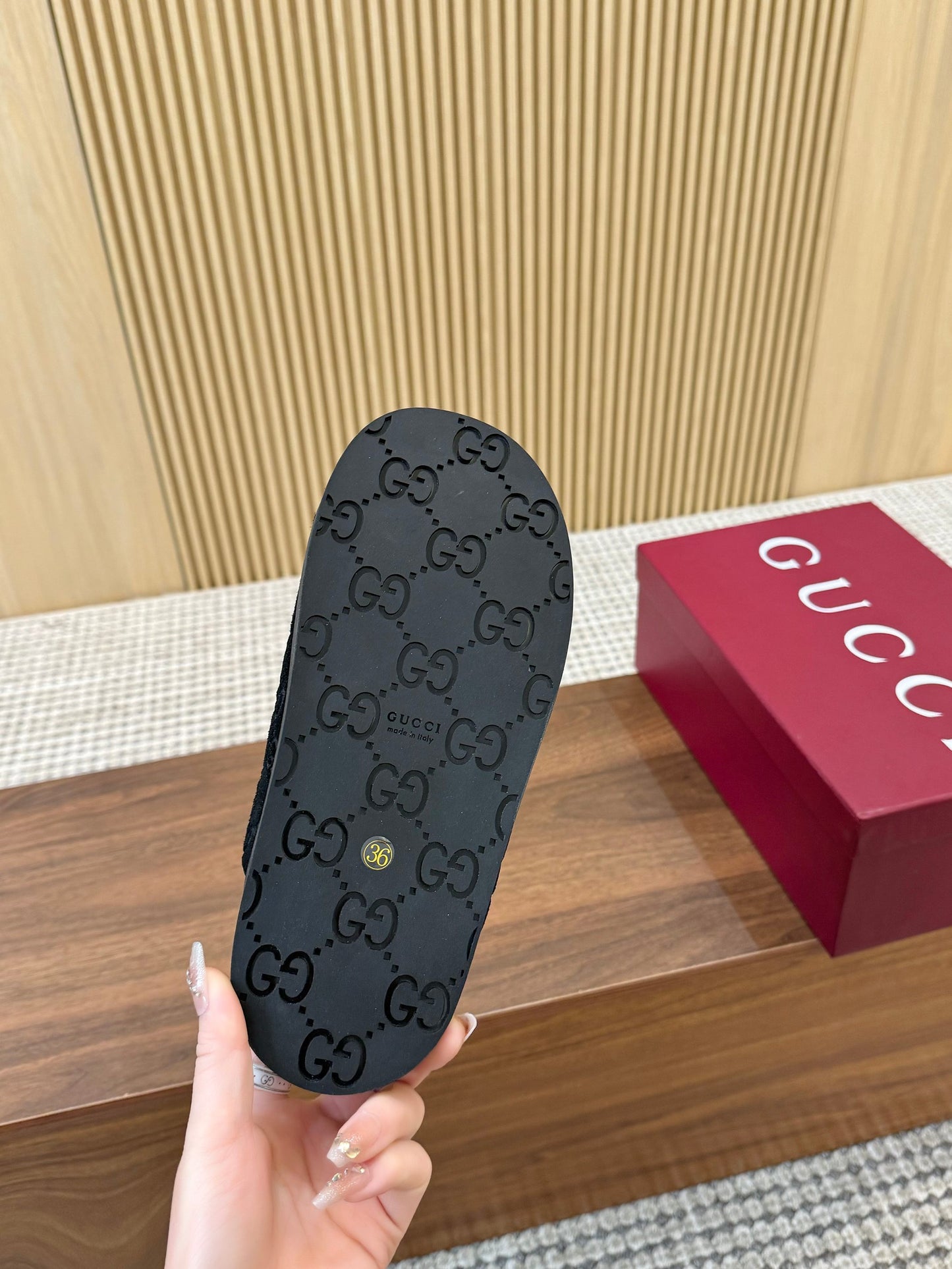 Gucci Suede Slides