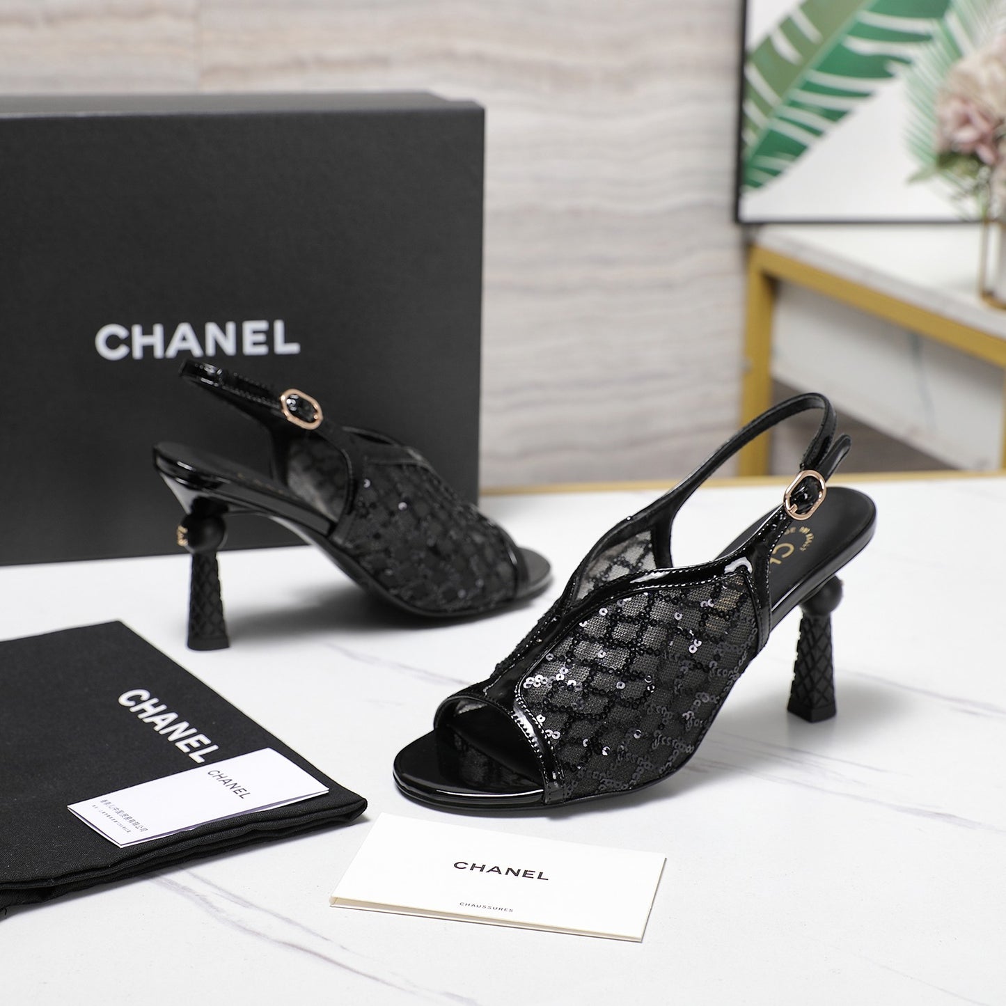 Chanel heel sandal