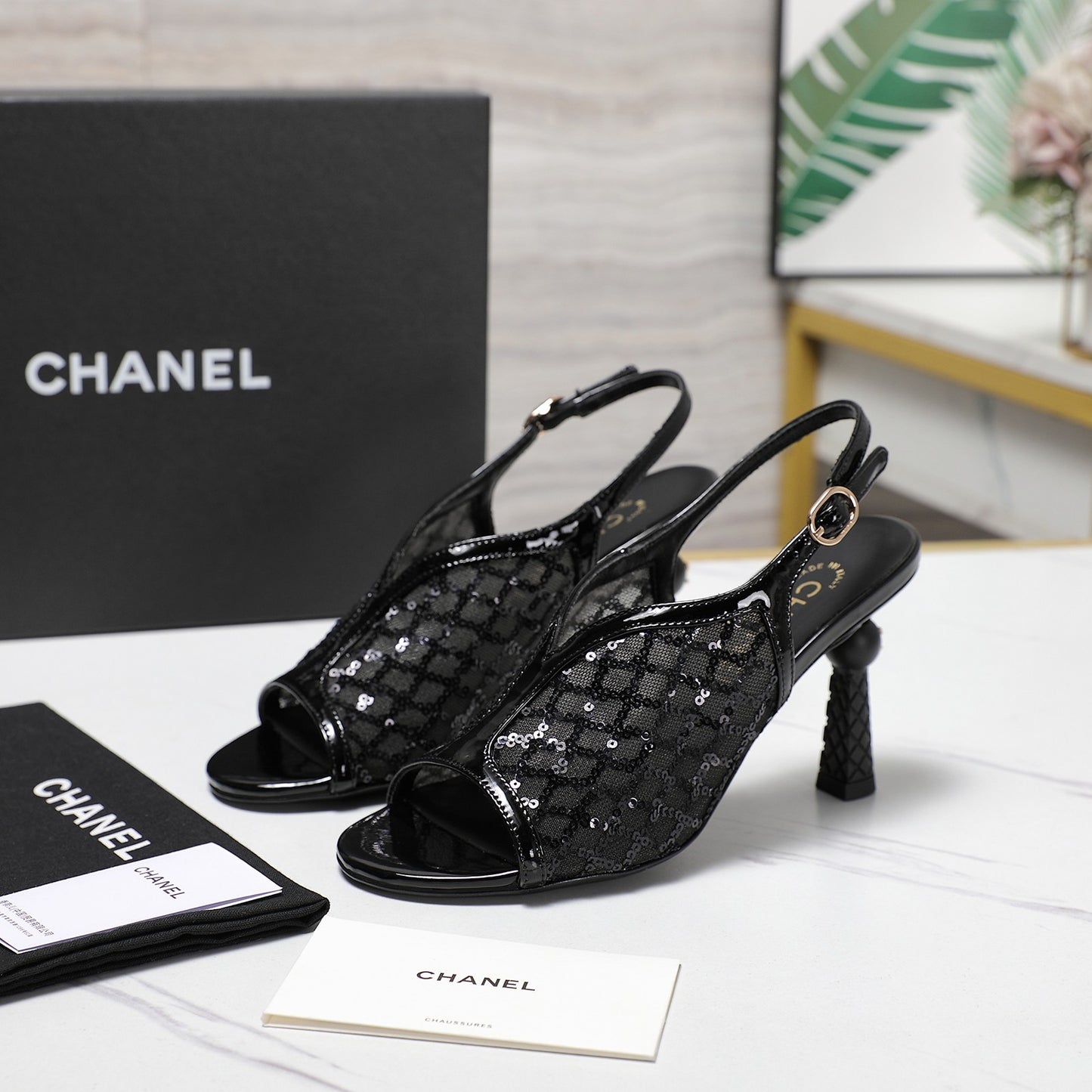 Chanel heel sandal