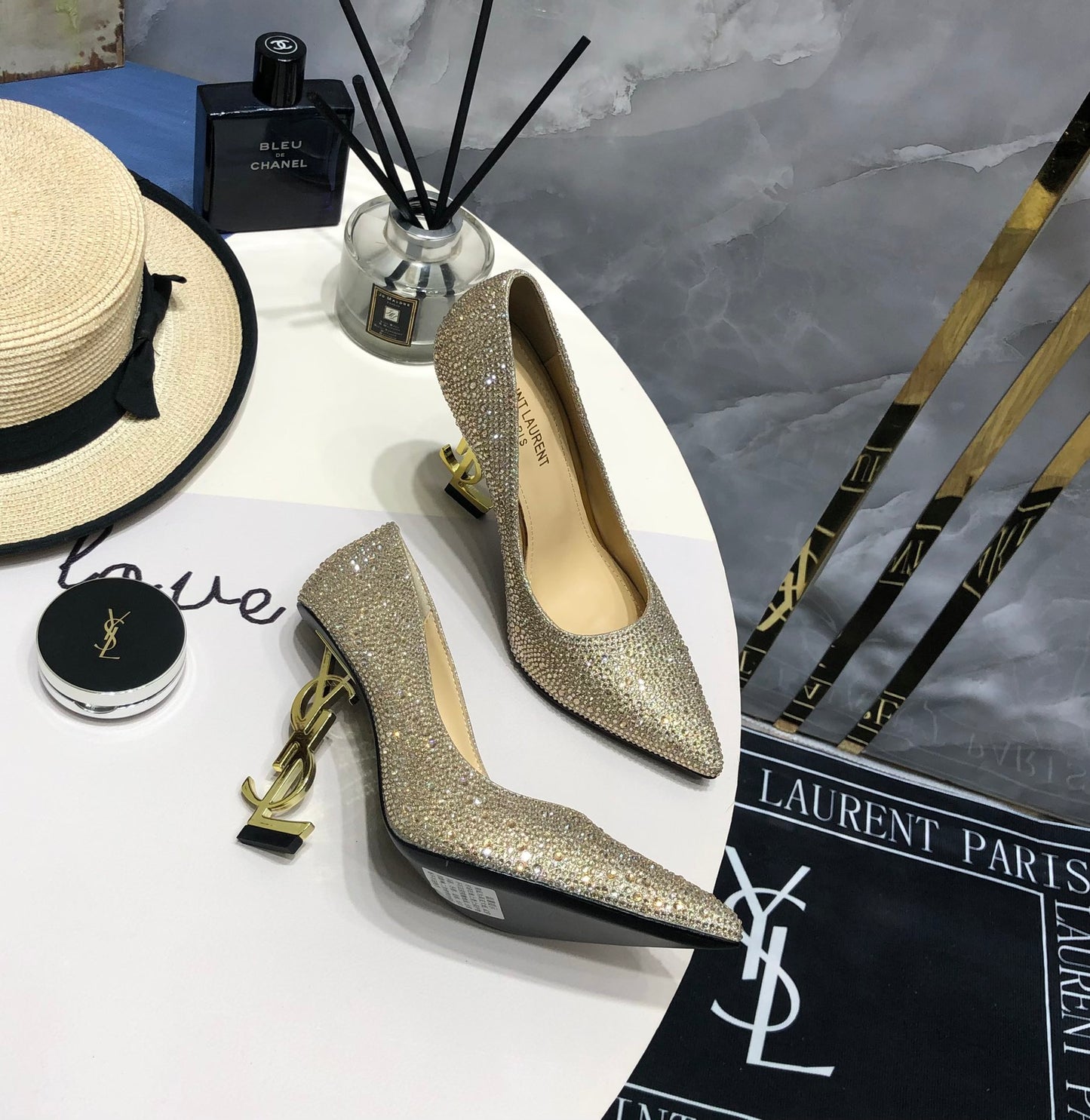 YSL Sparkle Heels