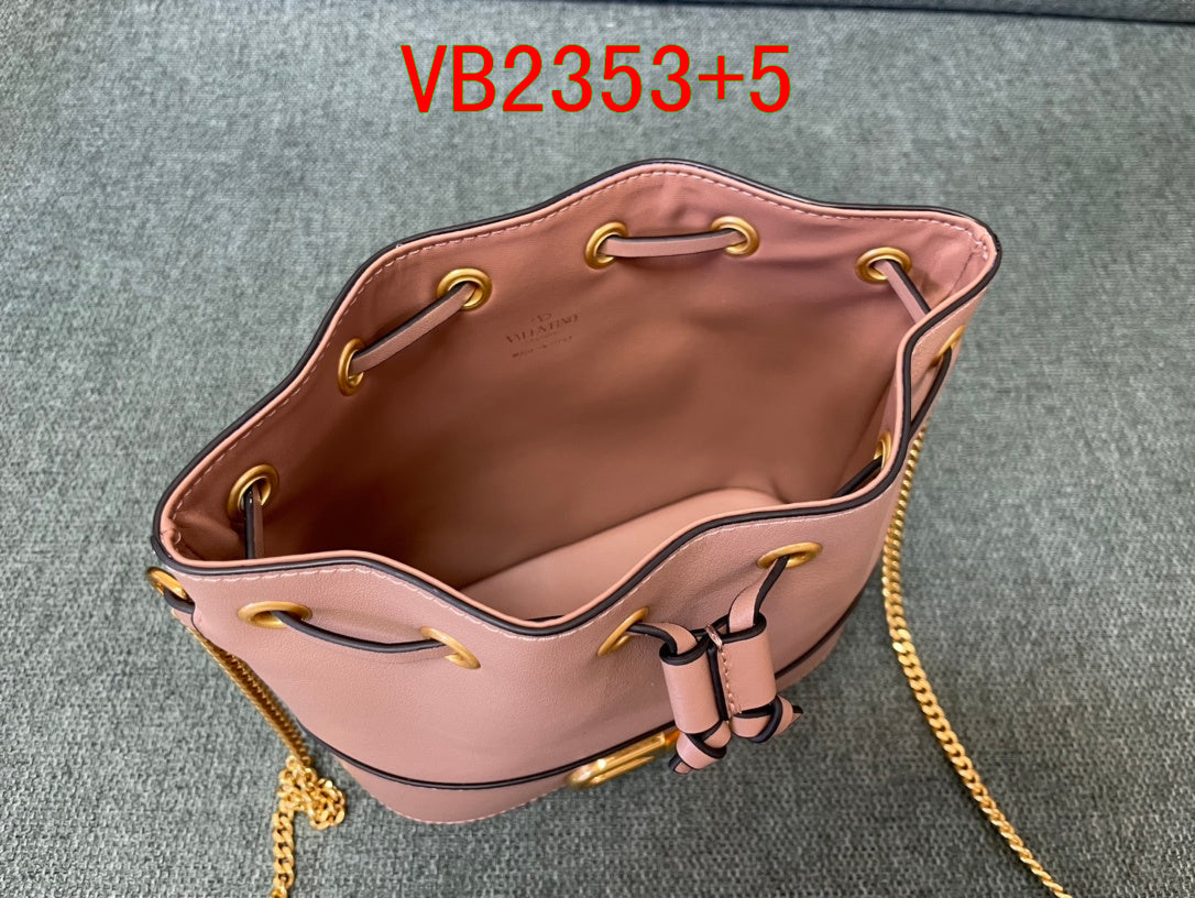 Valentino Leather Mini Bucket Bag