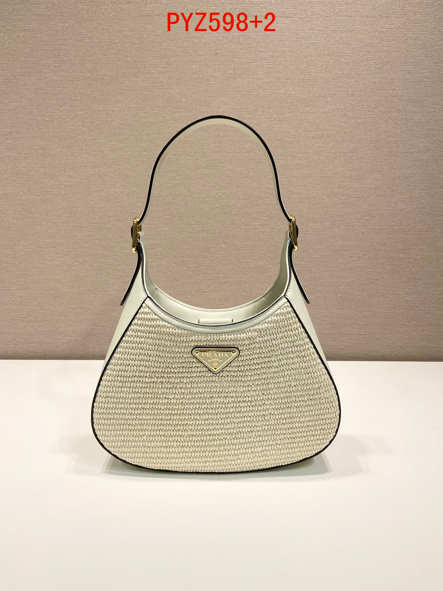 Prada Cleo Straw Shoulder bag