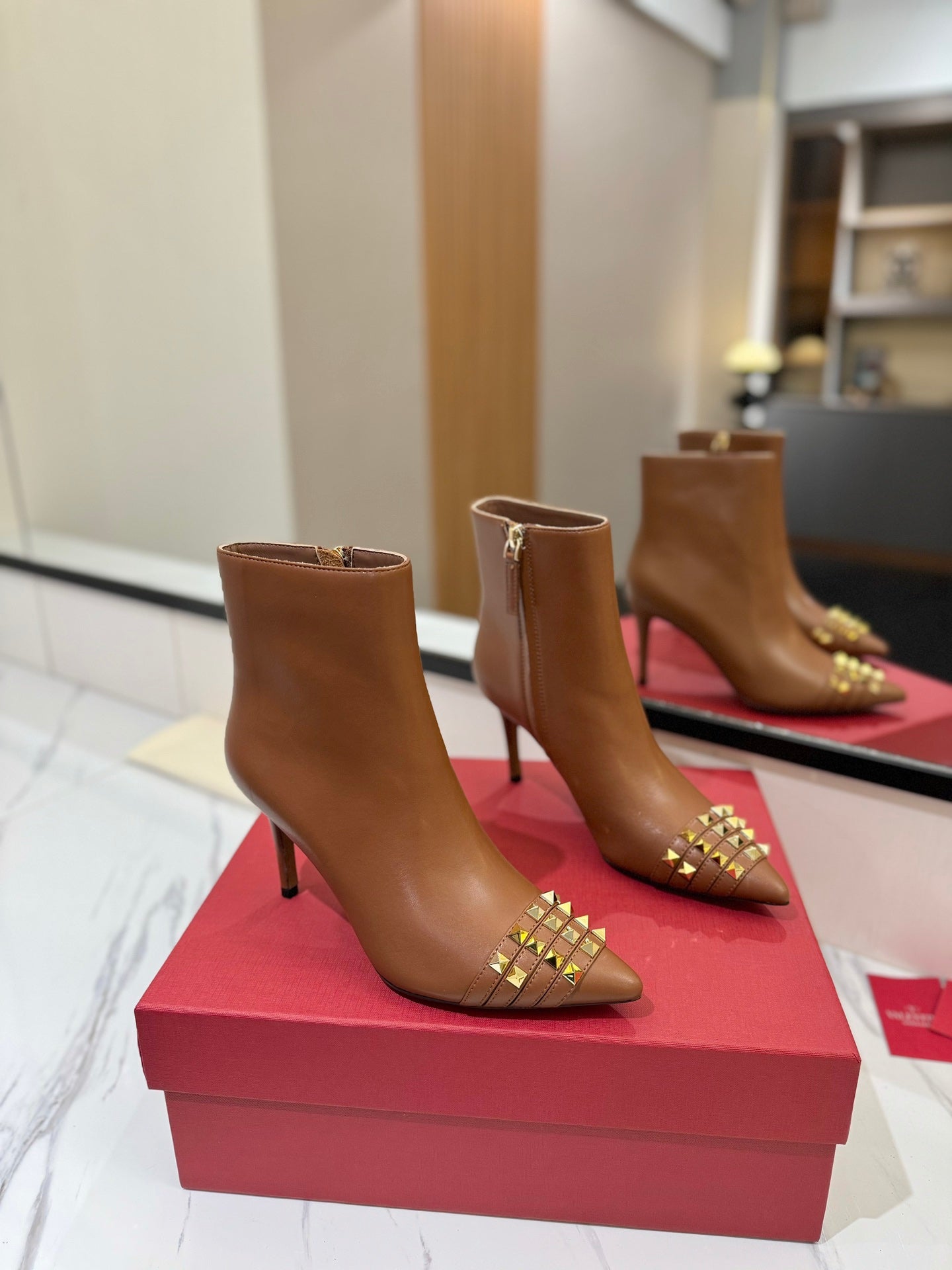 Valentino Heel Ankle Boots