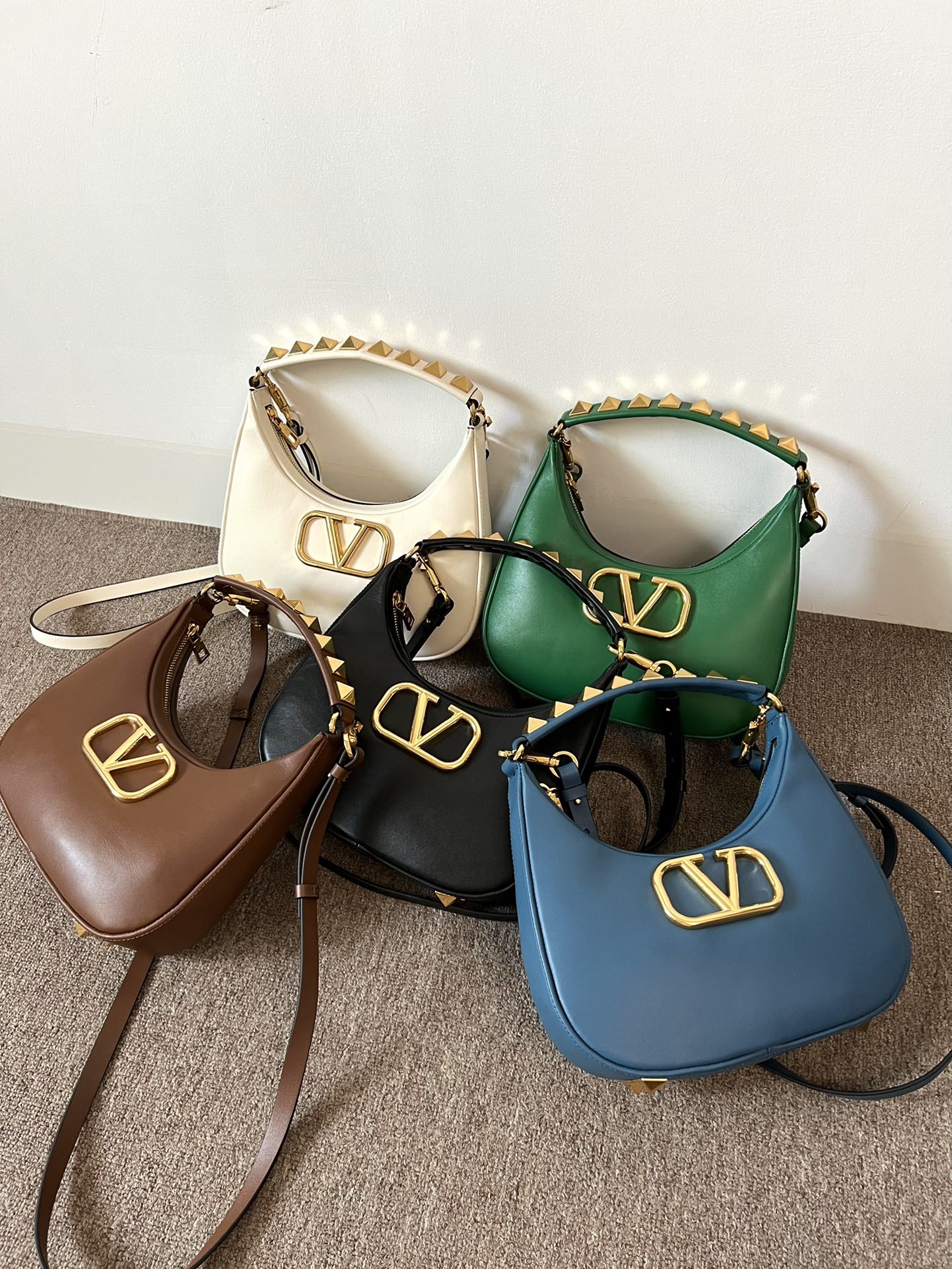 Valentino Garavani Roman Stud VLogo Plaque Tote Bag