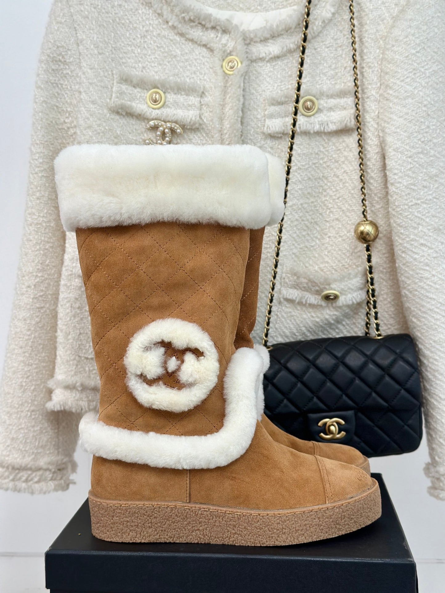 Chanel Suede Boots