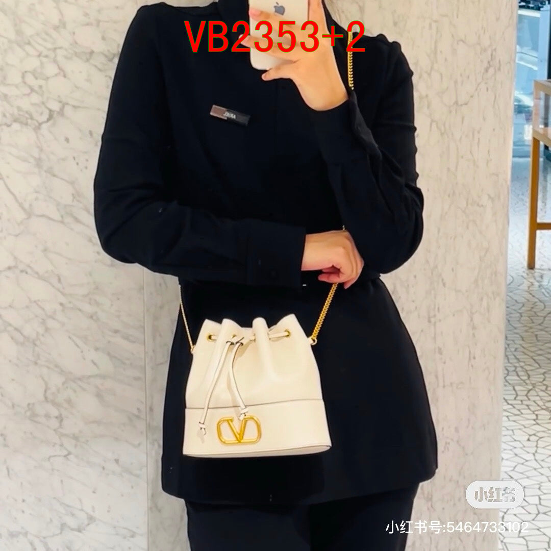 Valentino Leather Mini Bucket Bag
