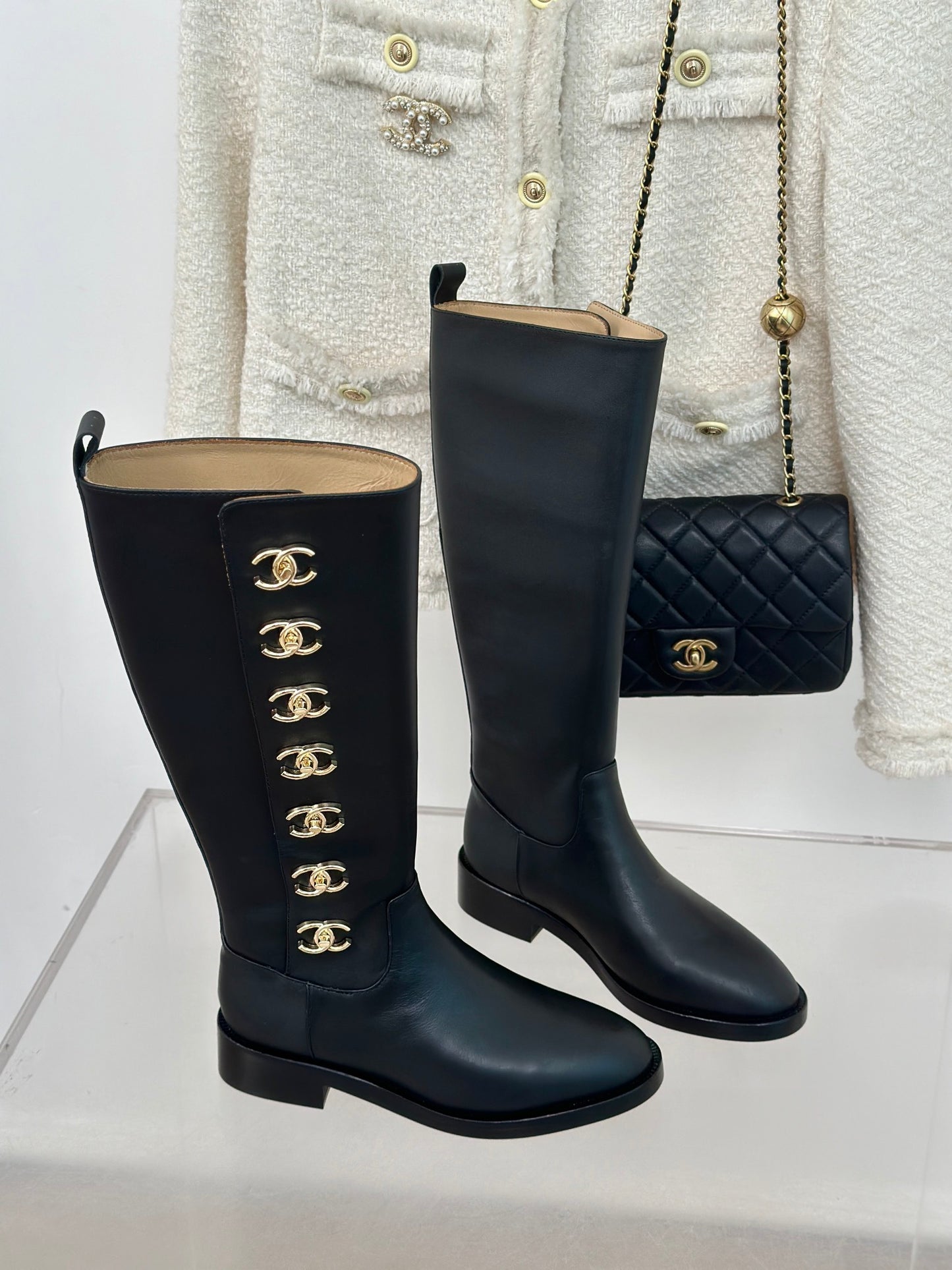 Chanel High leather boots