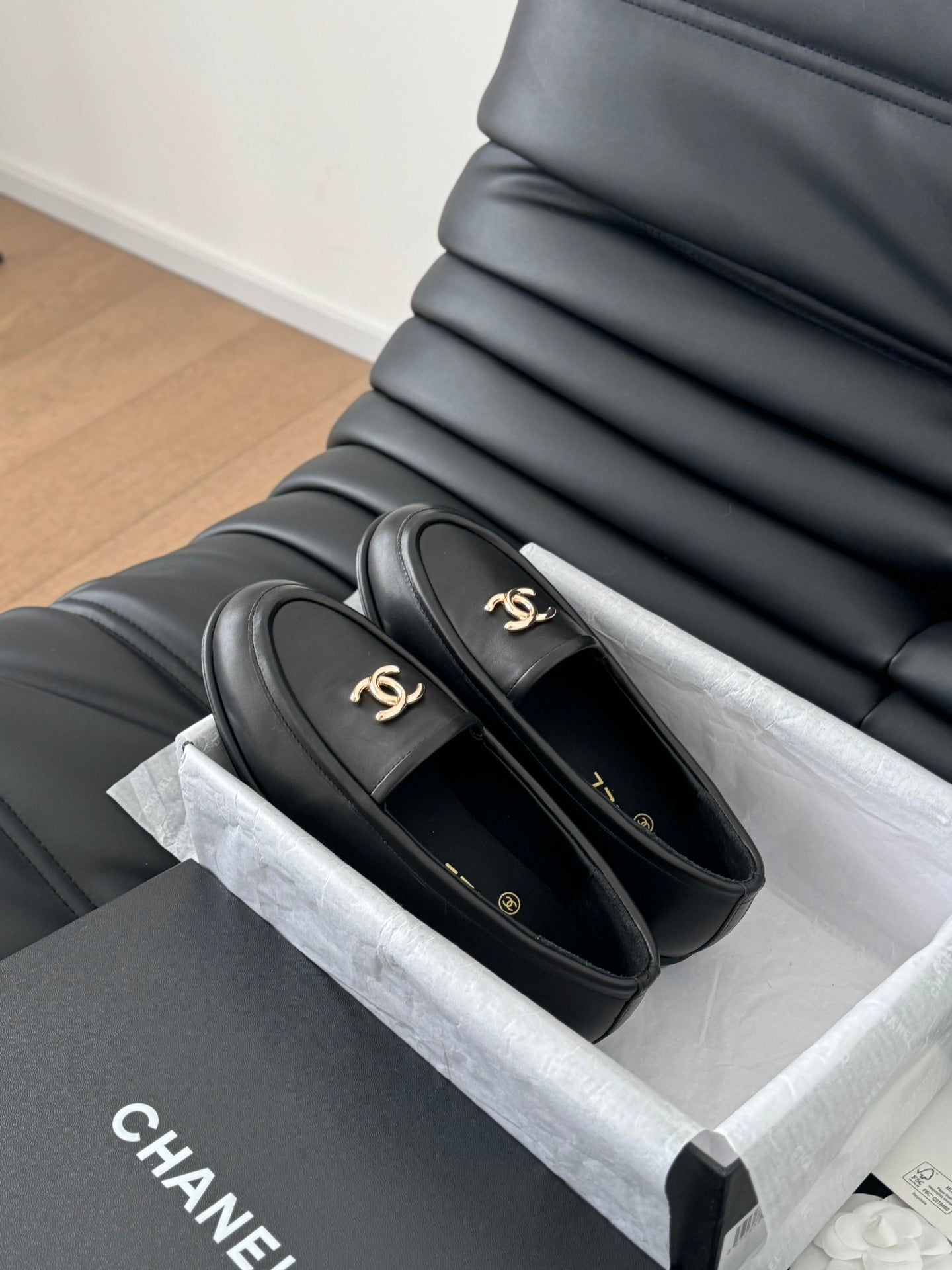 Chanel leather flats, loafers