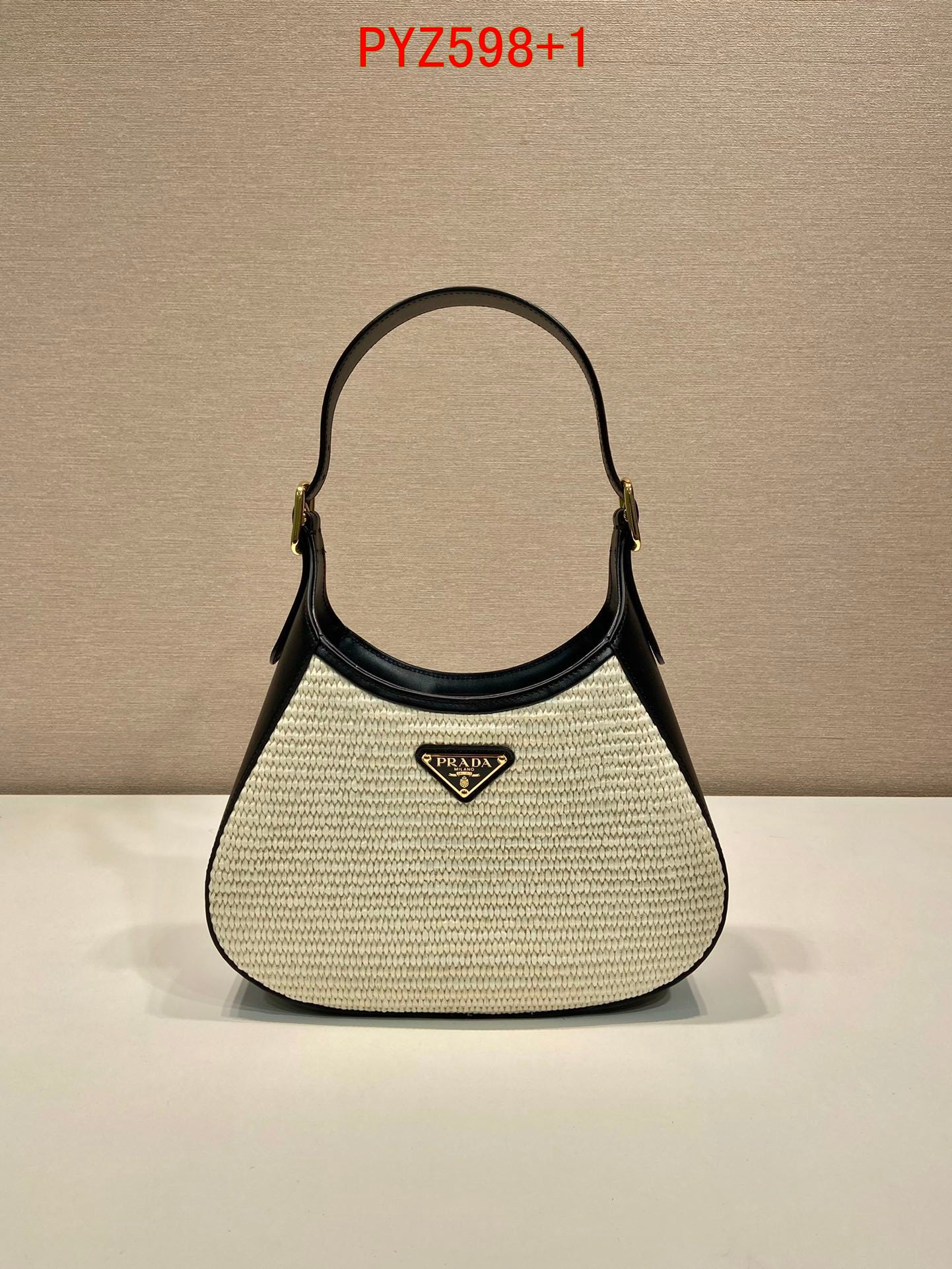 Prada Cleo Straw Shoulder bag