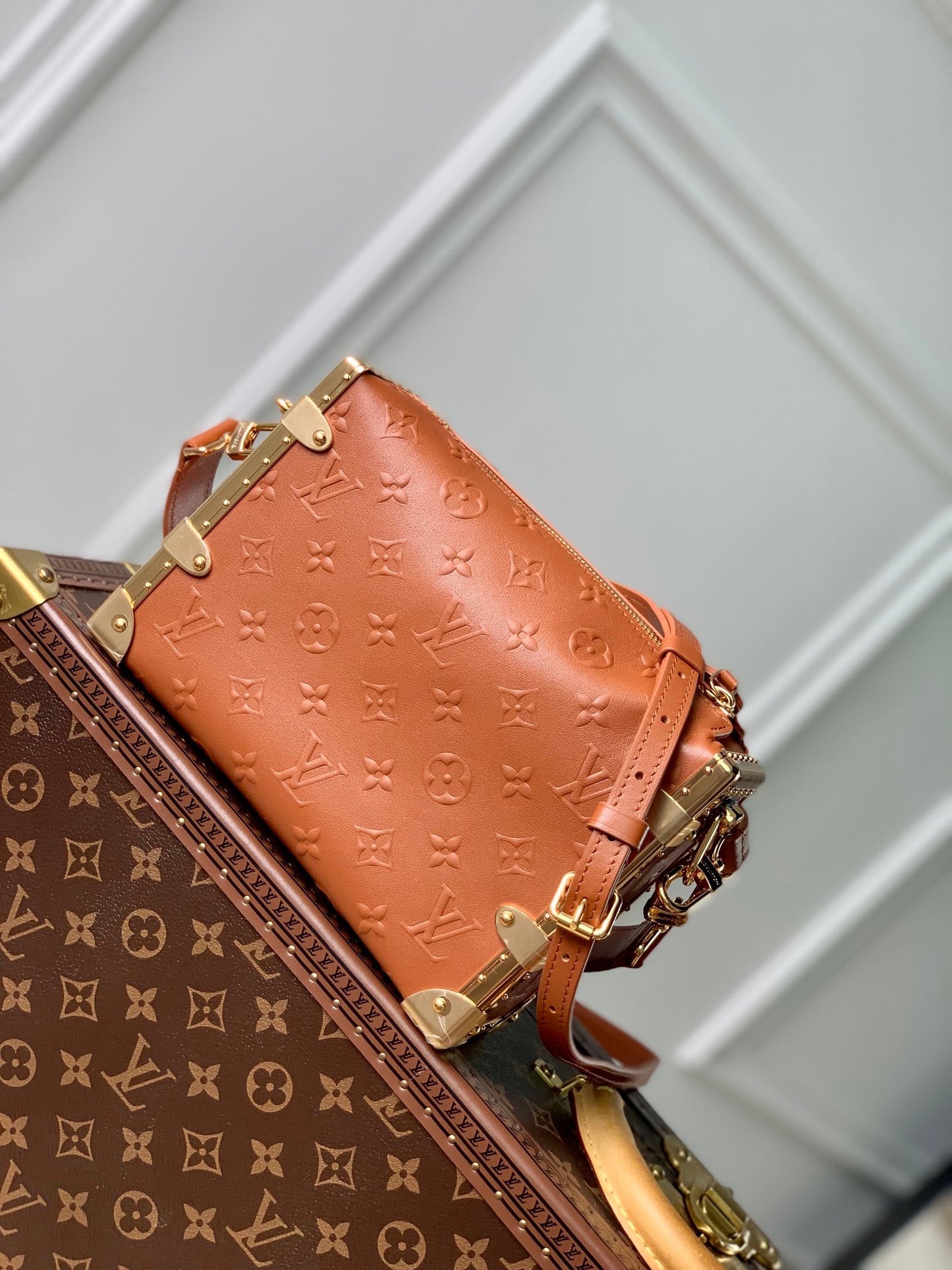 Louis Vuitton Side Trunk empreinte leather
