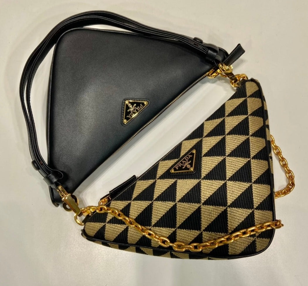 Prada Symbole Triangle Double bag