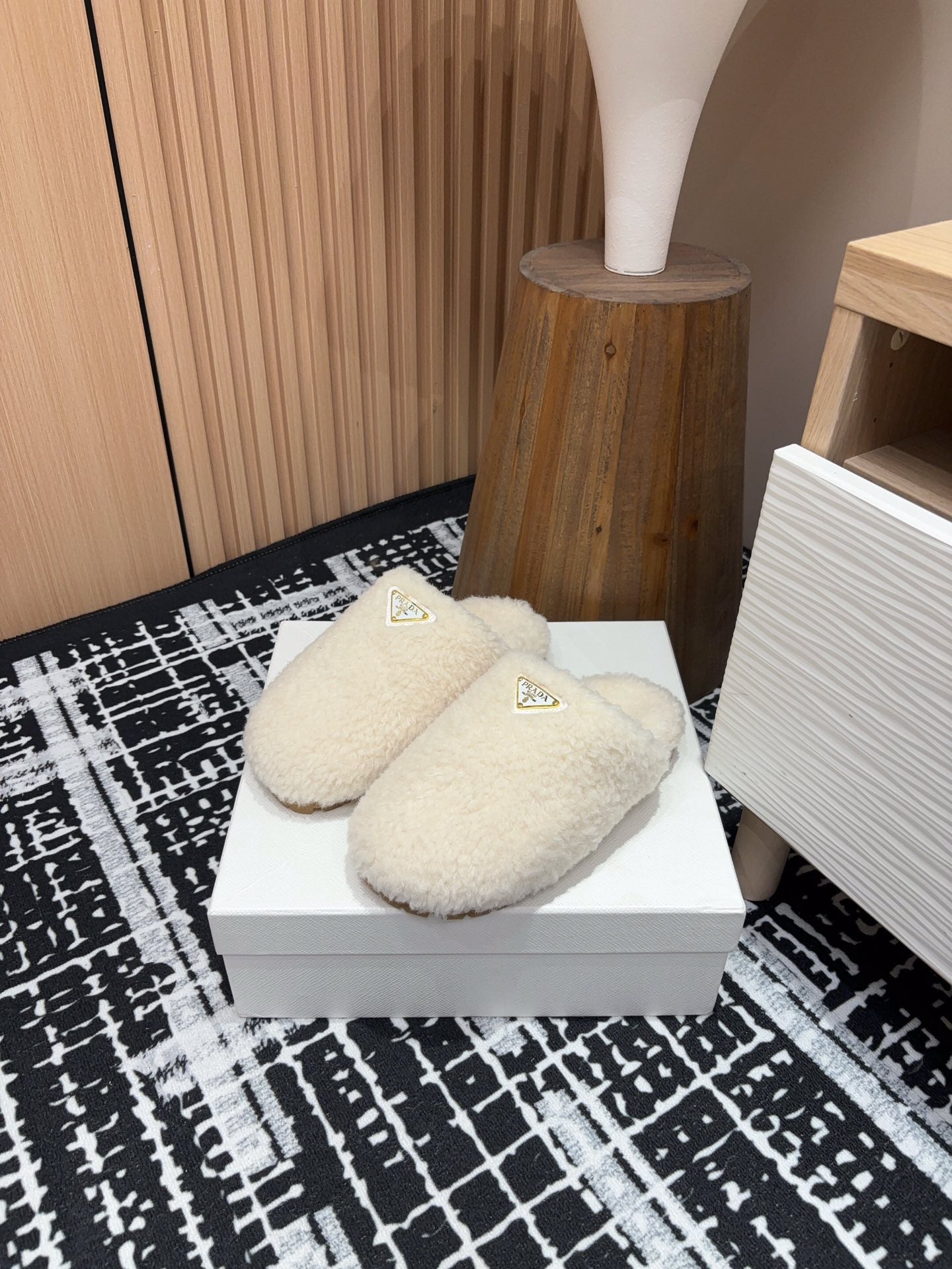 Prada Shearling Slippers