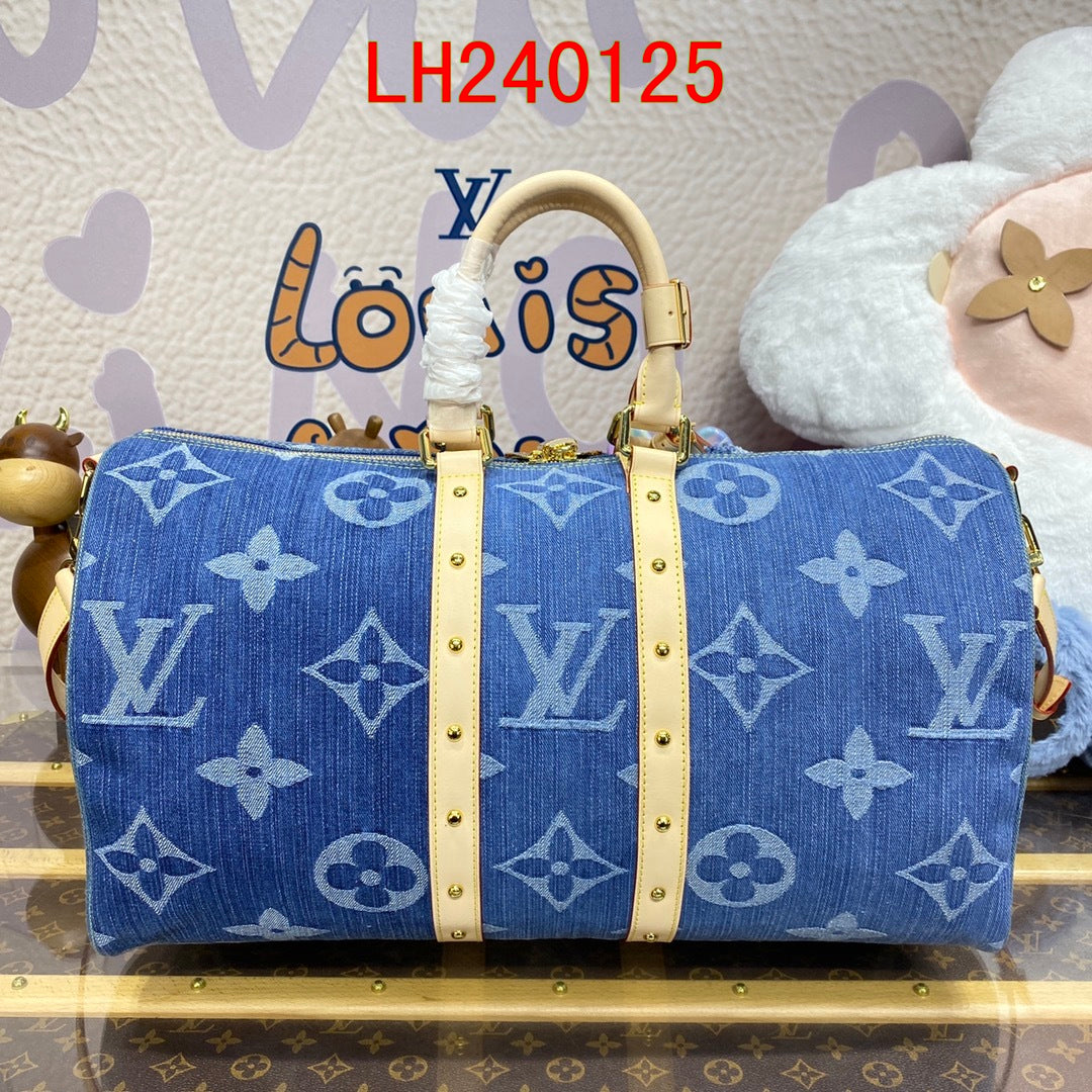 Louis Vuitton Denim Keepall 45