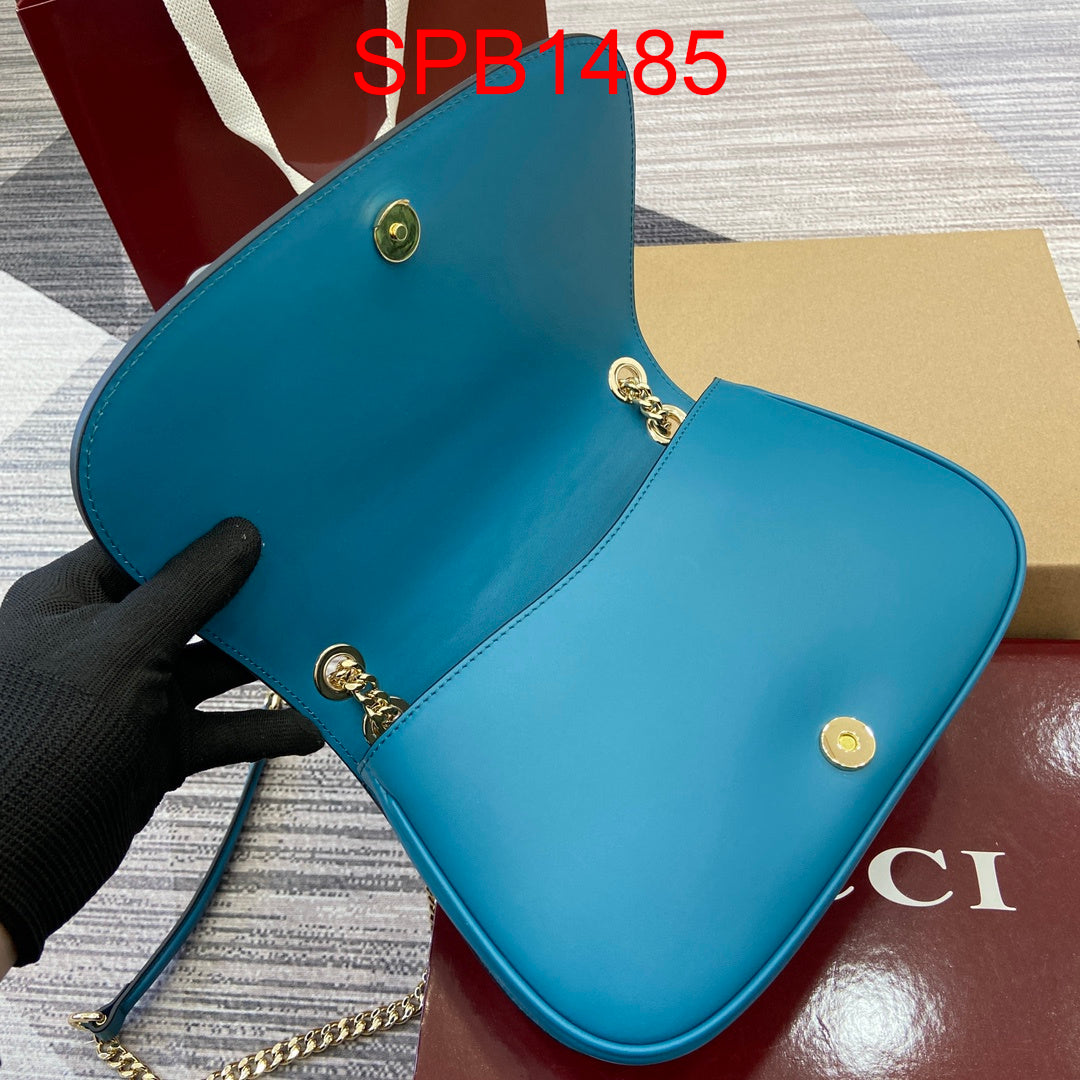 Gucci Blondie Small suede blue bag