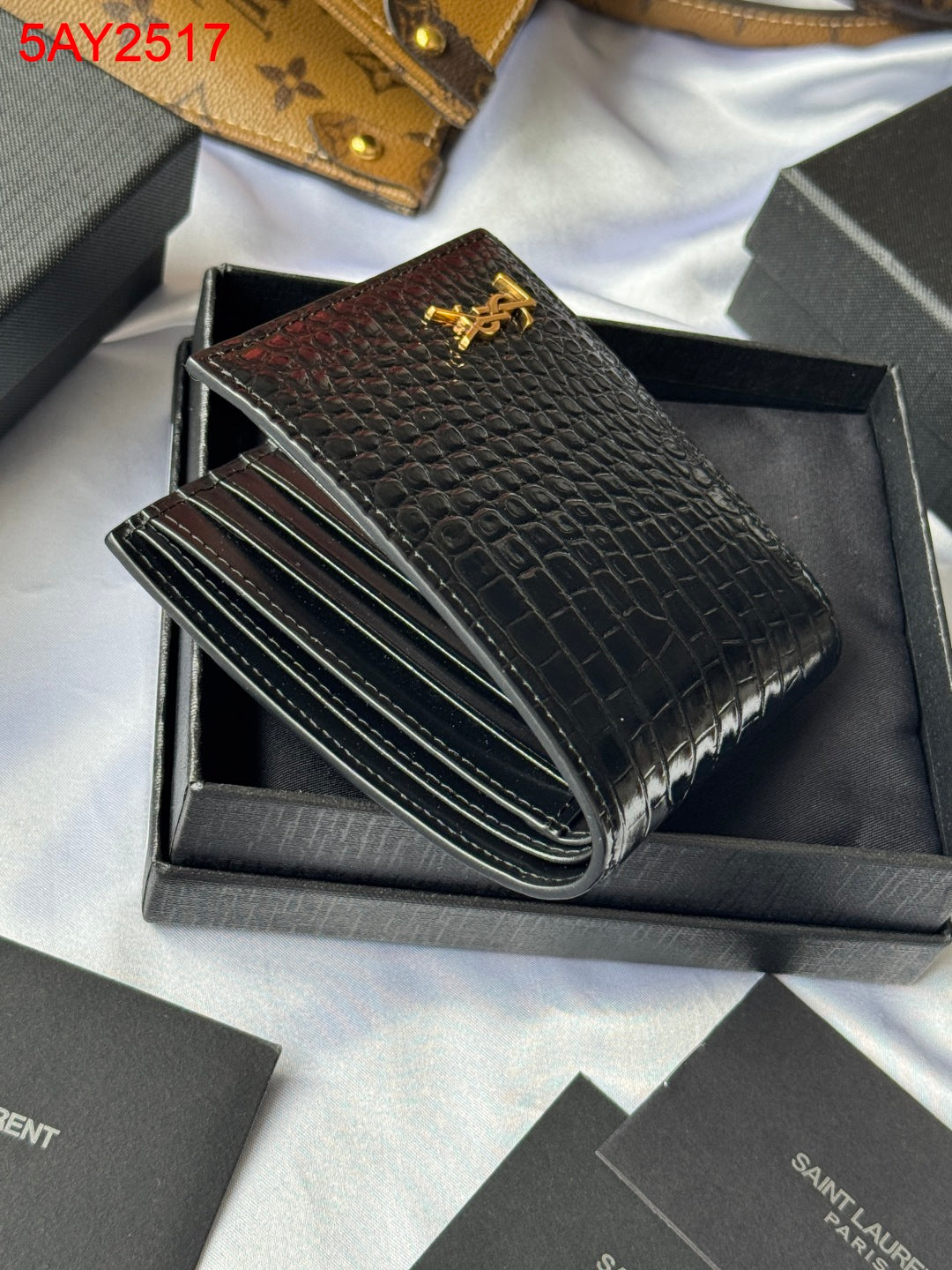 YSL Monogram Mini Wallet