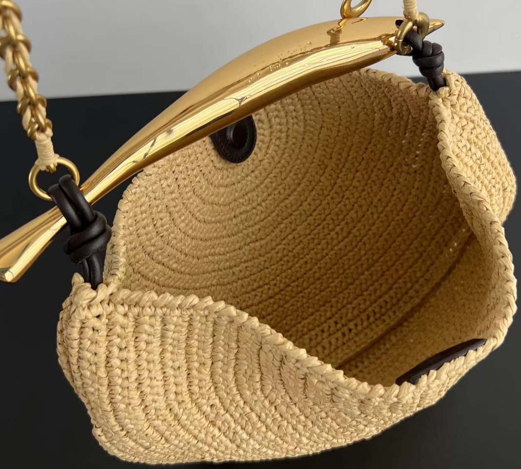 Bottega Veneta Sardine Straw With Chain