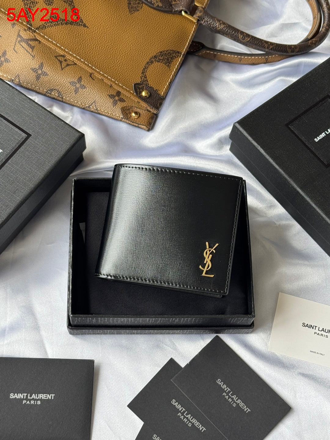 YSL Monogram Mini Wallet