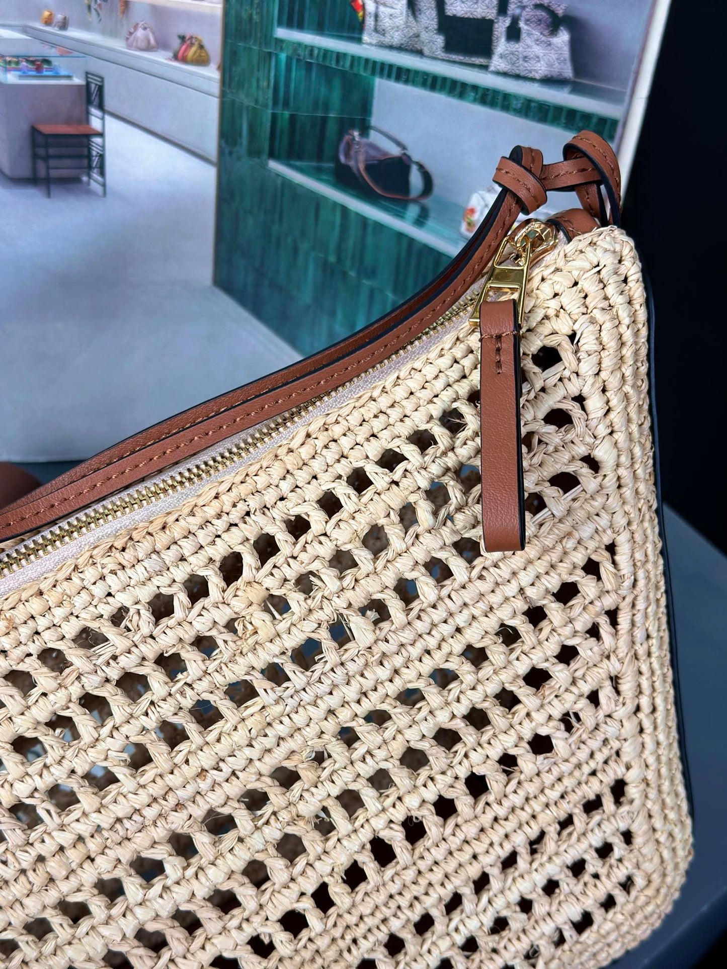 Loewe Hammock Hobo raffia bag