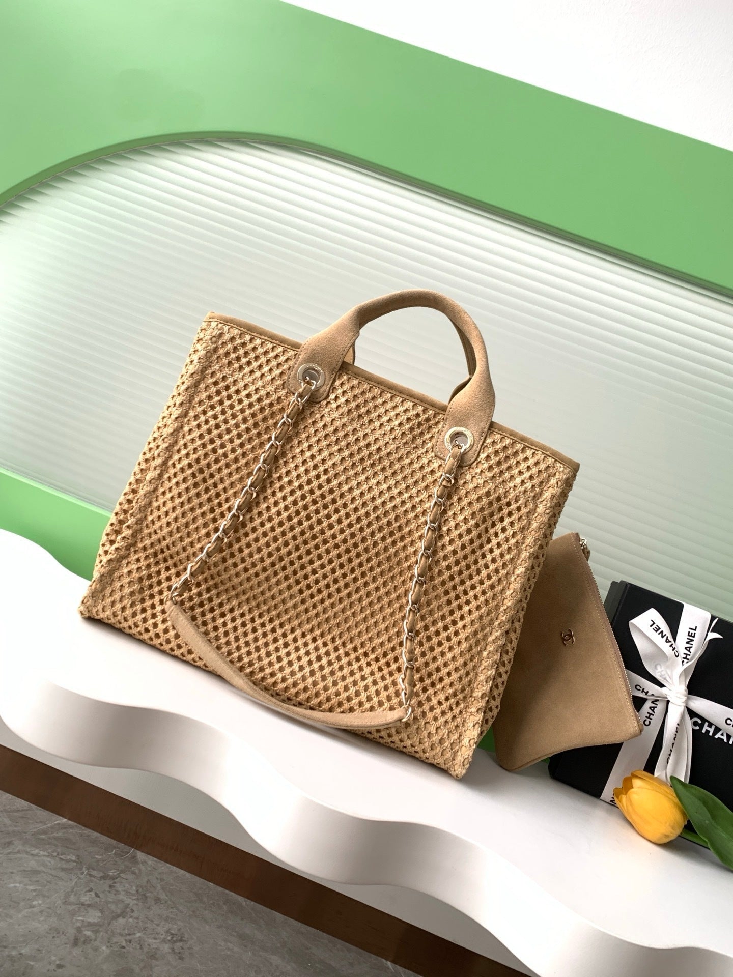 Chanel Deauville Straw Tote bag