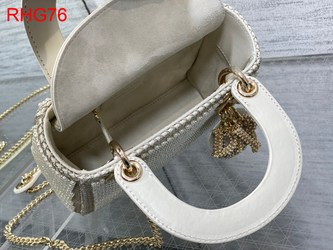 Dior Mini Lady bag in pearls