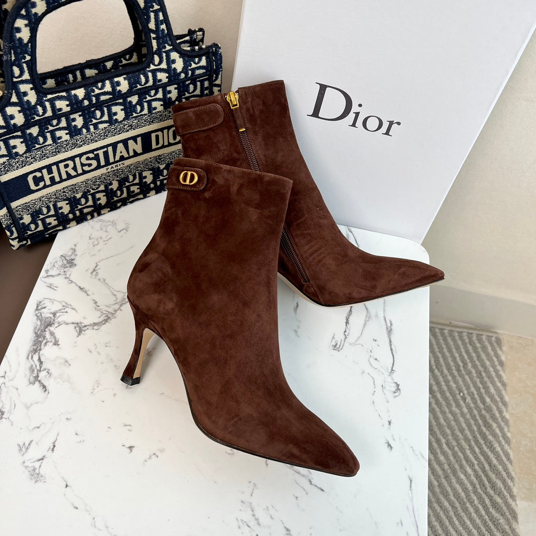 Dior Suede Heels Boots