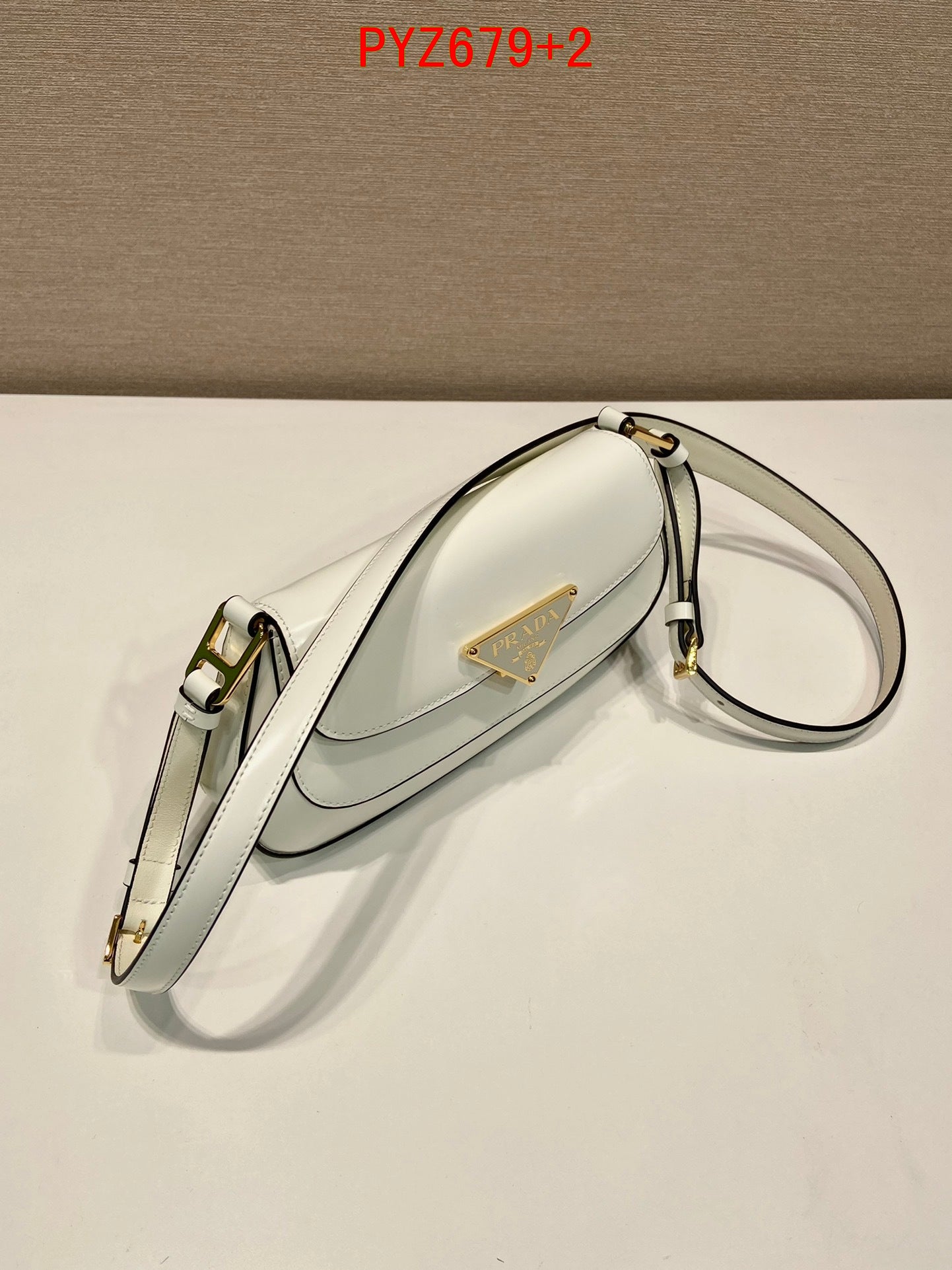 Prada Brushed leather shoulder bag