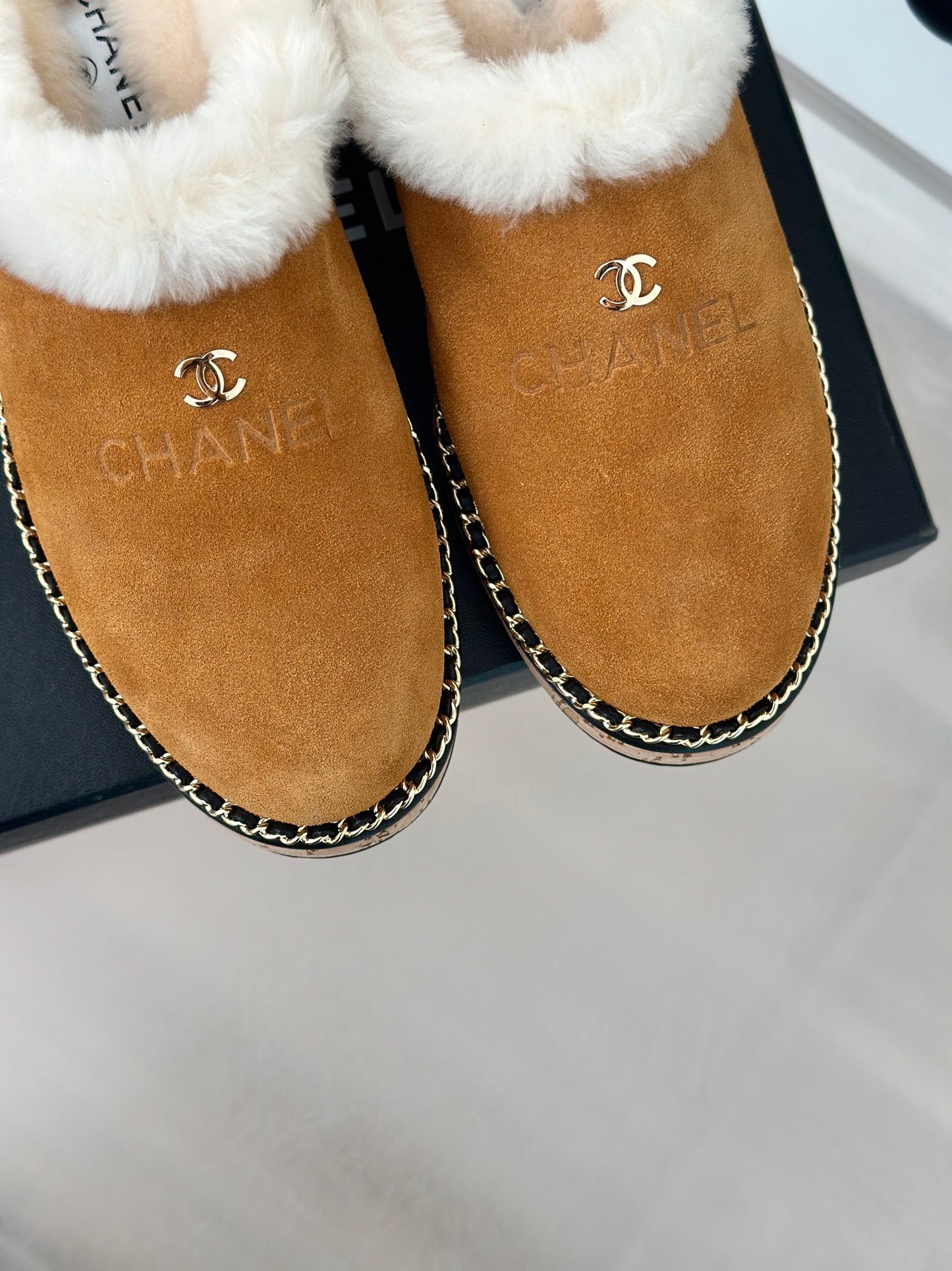 Chanel Suede Slippers