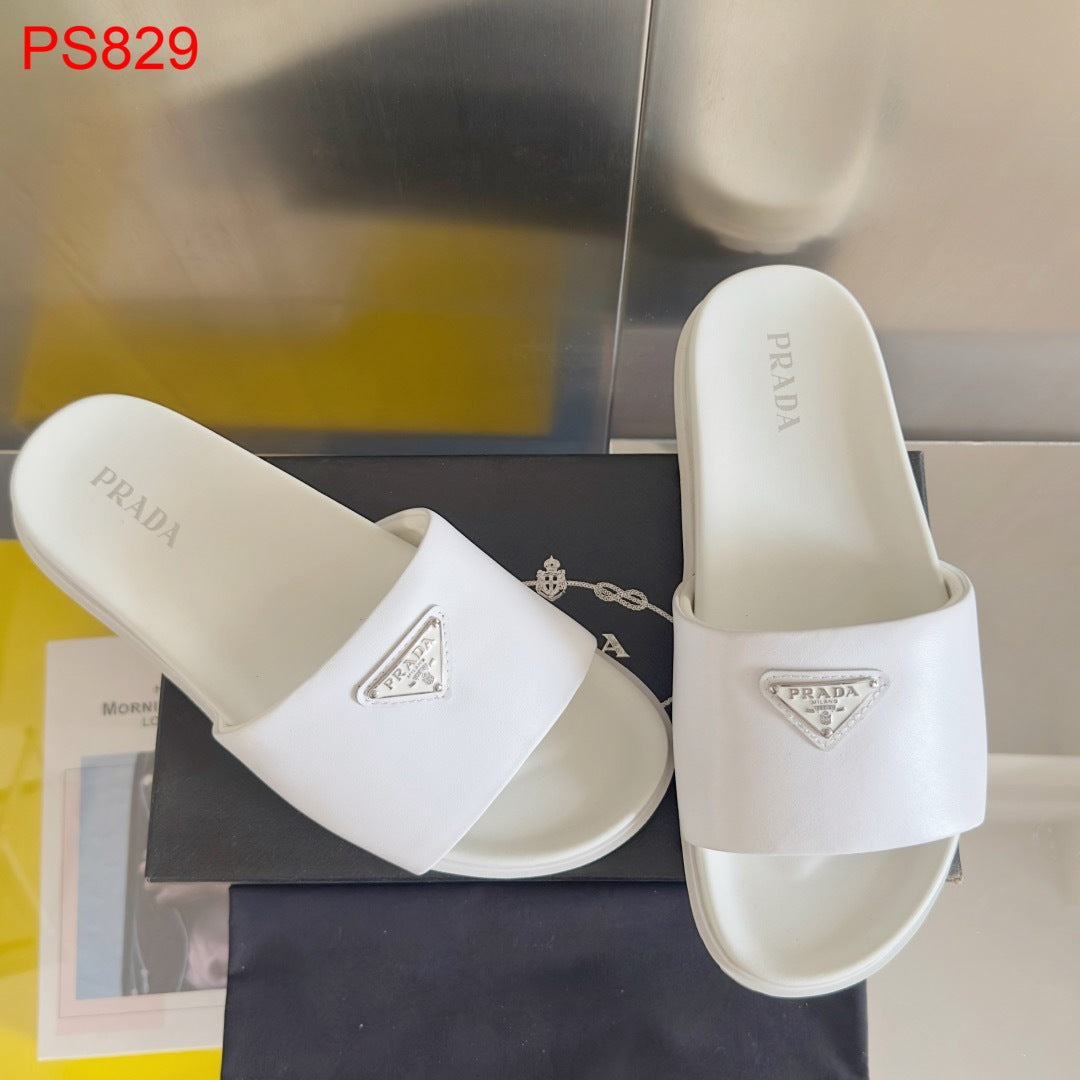 Prada Men leather slides
