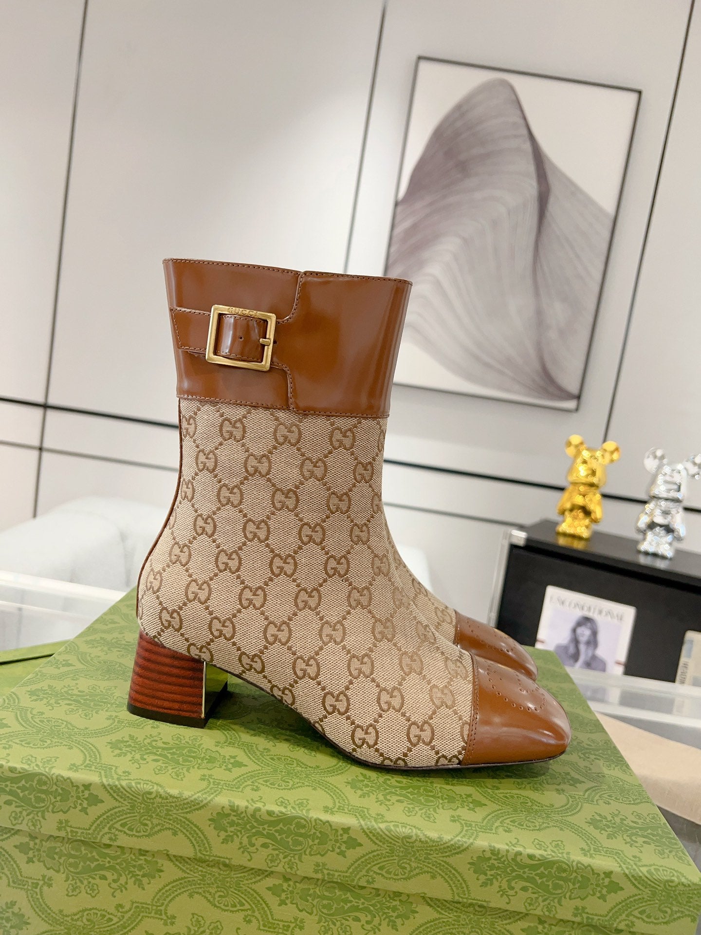 Gucci Heels Short Boots