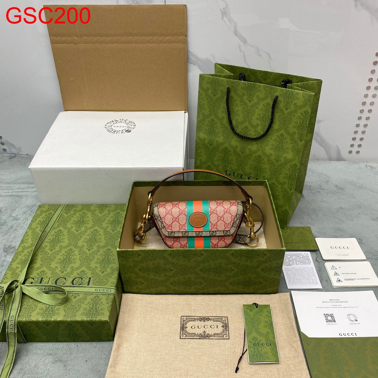 Gucci top handle mini bag with Web