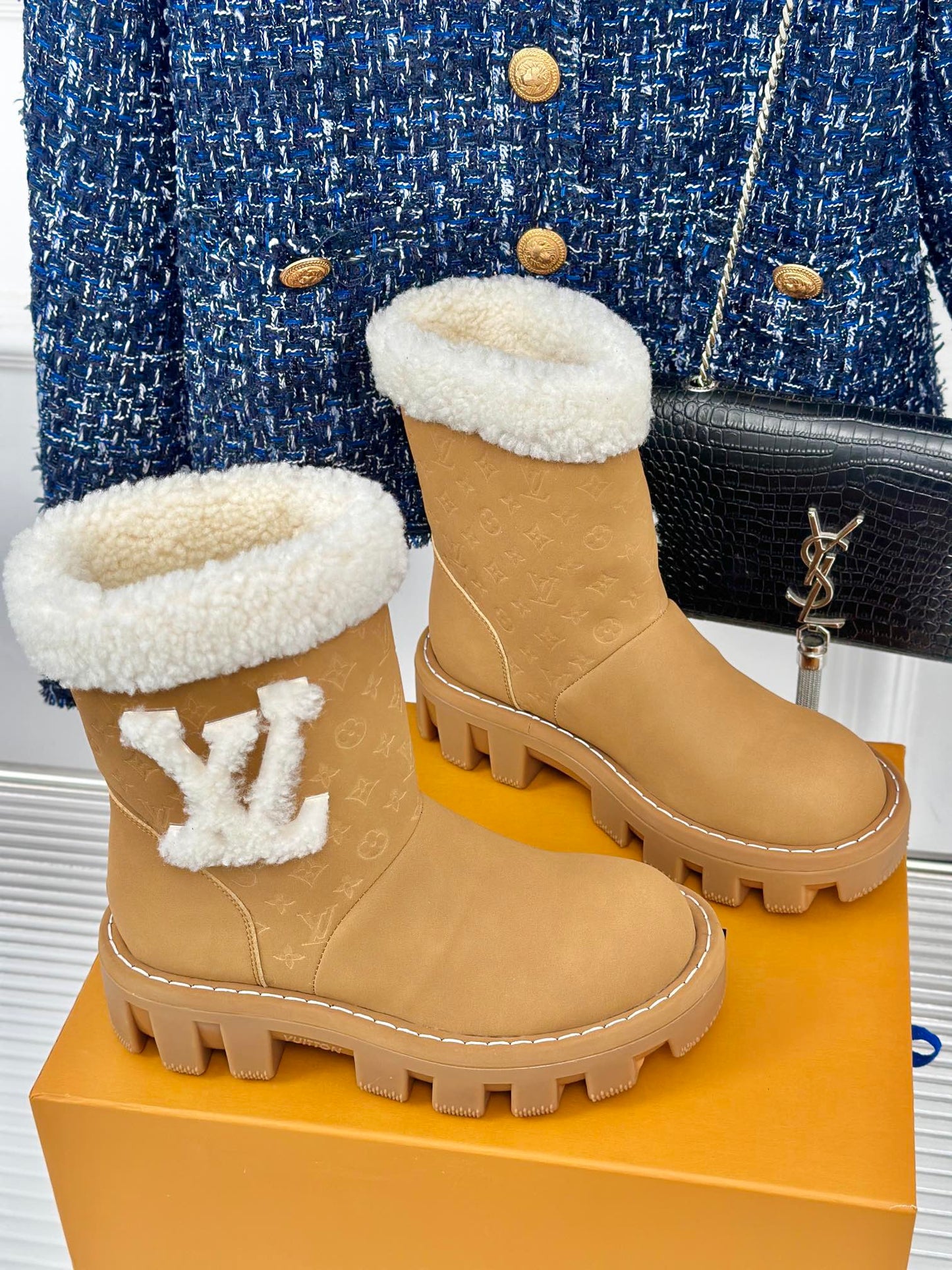 Louis Vuitton Short Suede Boots