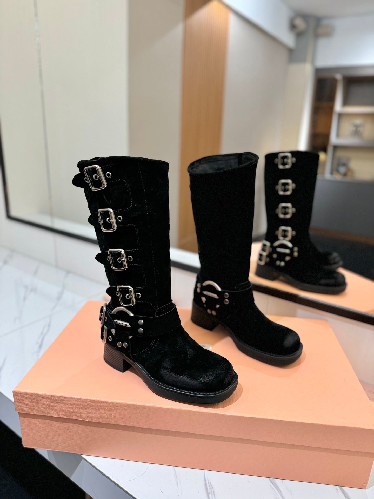 Miu Miu High Boots Suede