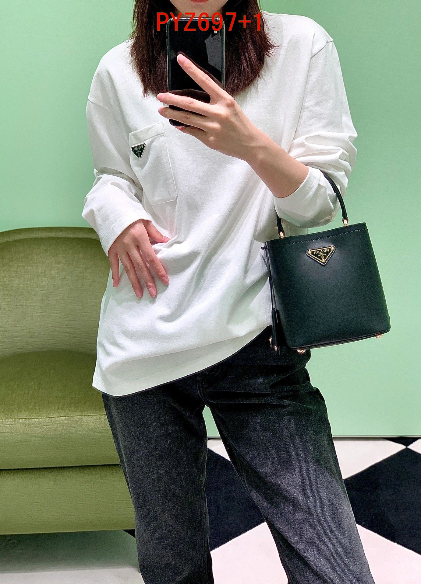 Prada Panier Saffiano leather mini-bag