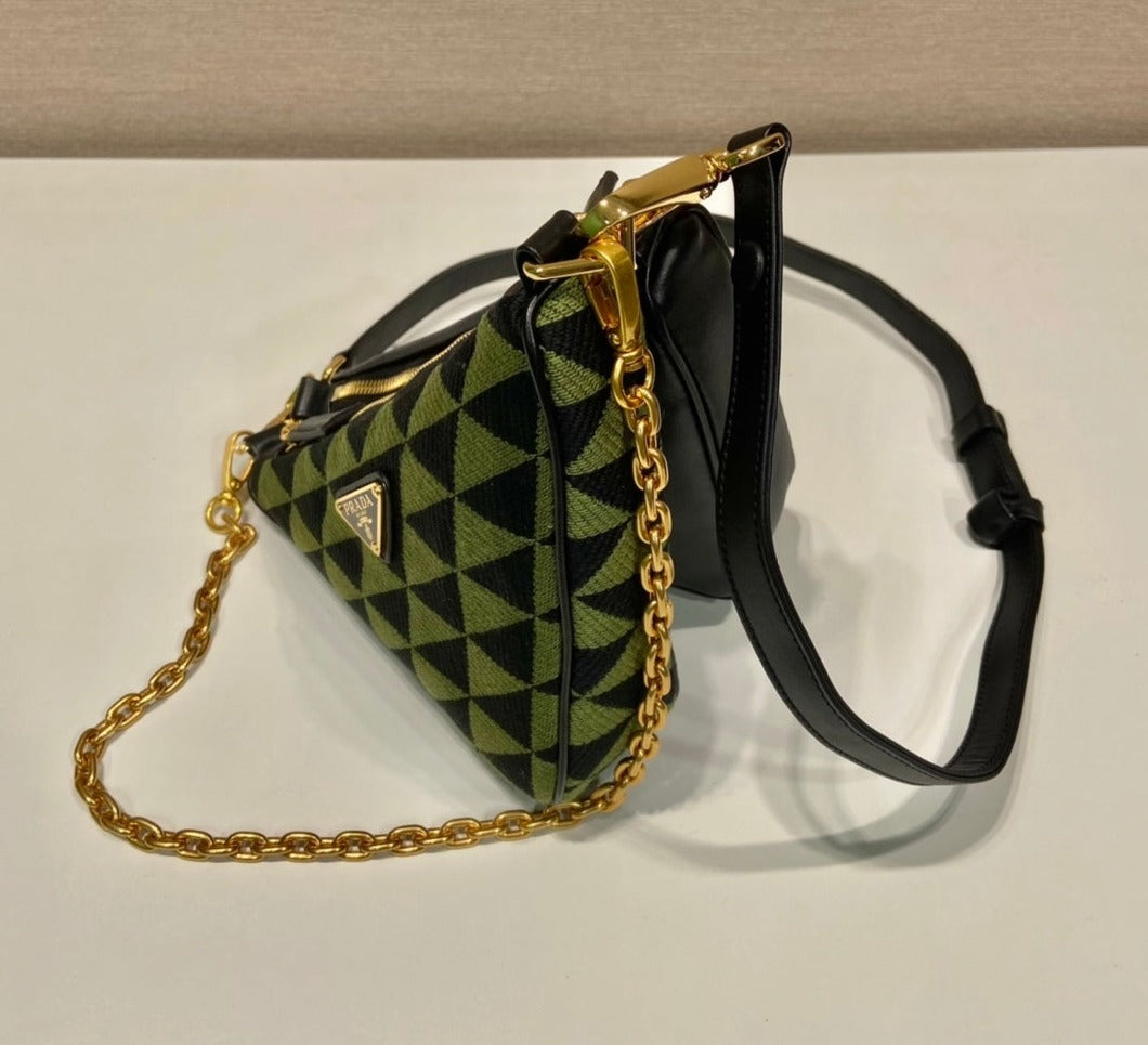 Prada Symbole Triangle Double bag