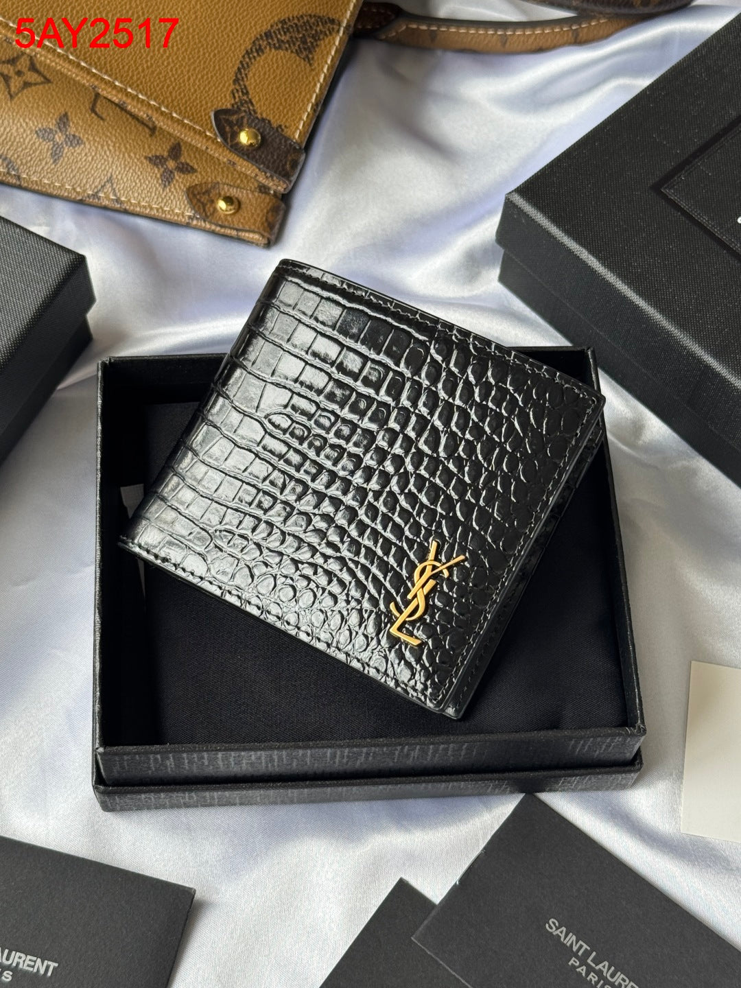 YSL Monogram Mini Wallet