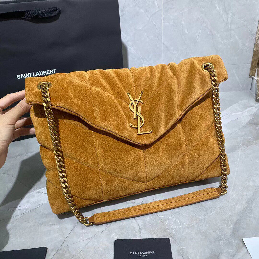 YSL Loulou Puffer Suede