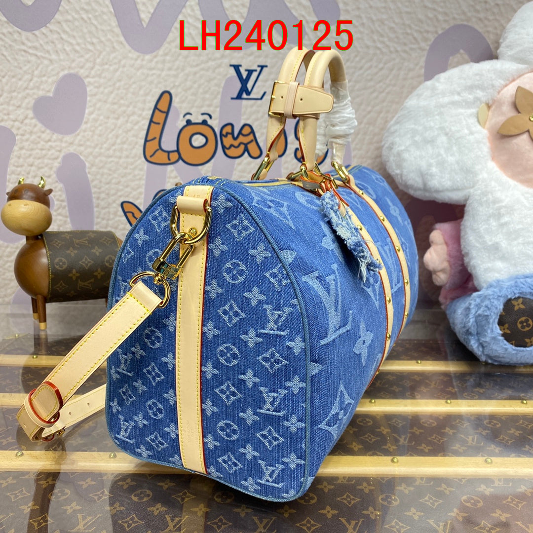 Louis Vuitton Denim Keepall 45