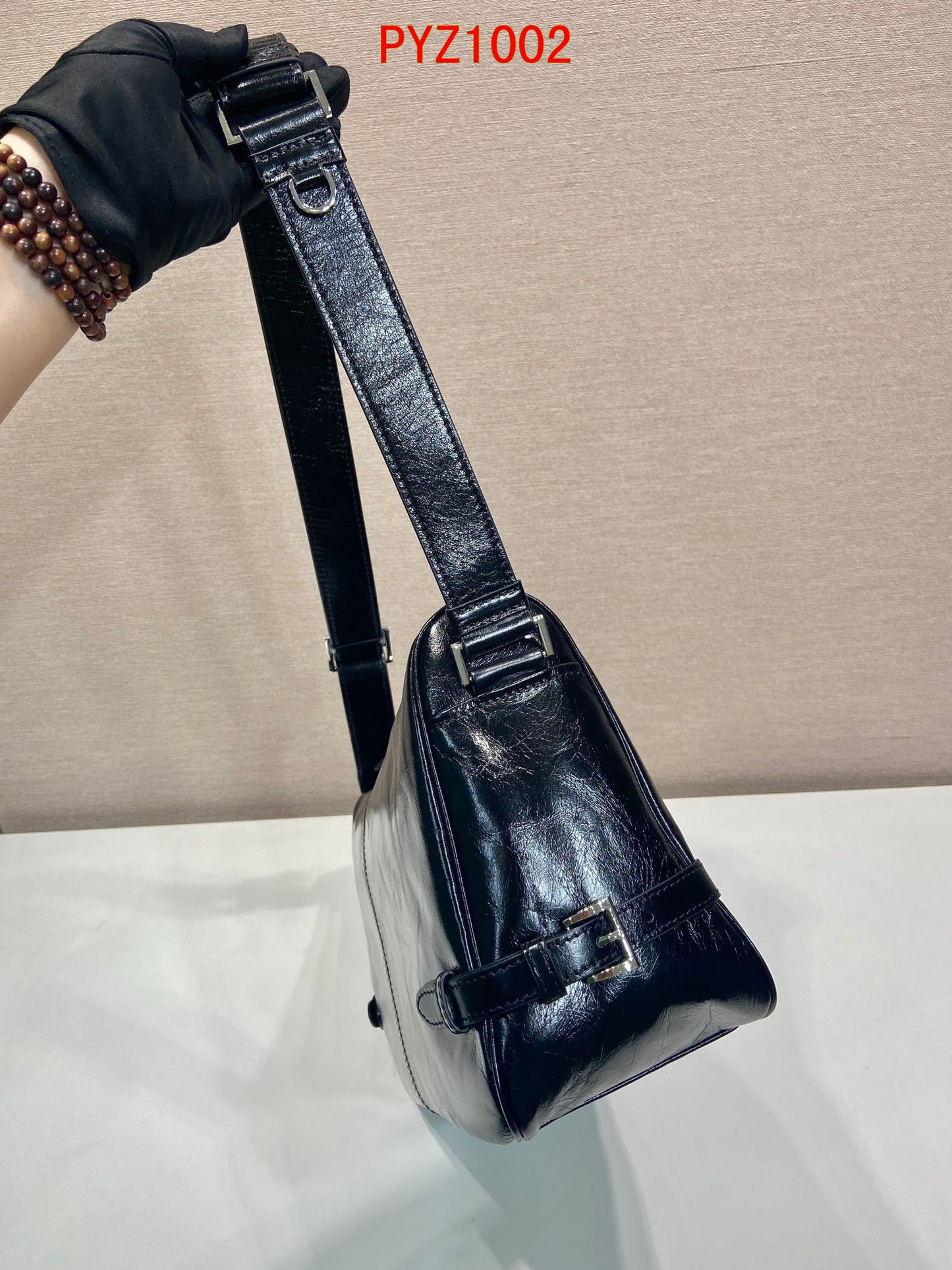Prada Black leather shoulder bag