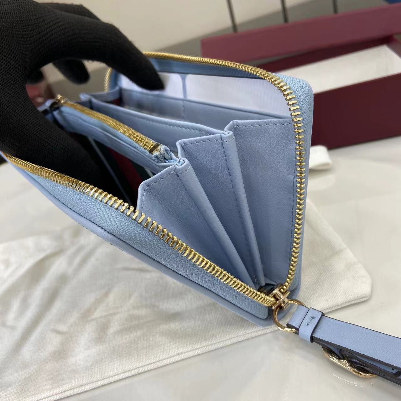 Gucci GG Emblem zip around wallet