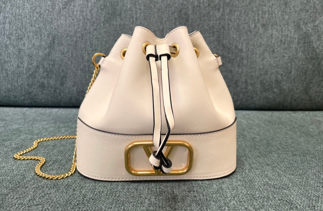 Valentino Leather Mini Bucket Bag